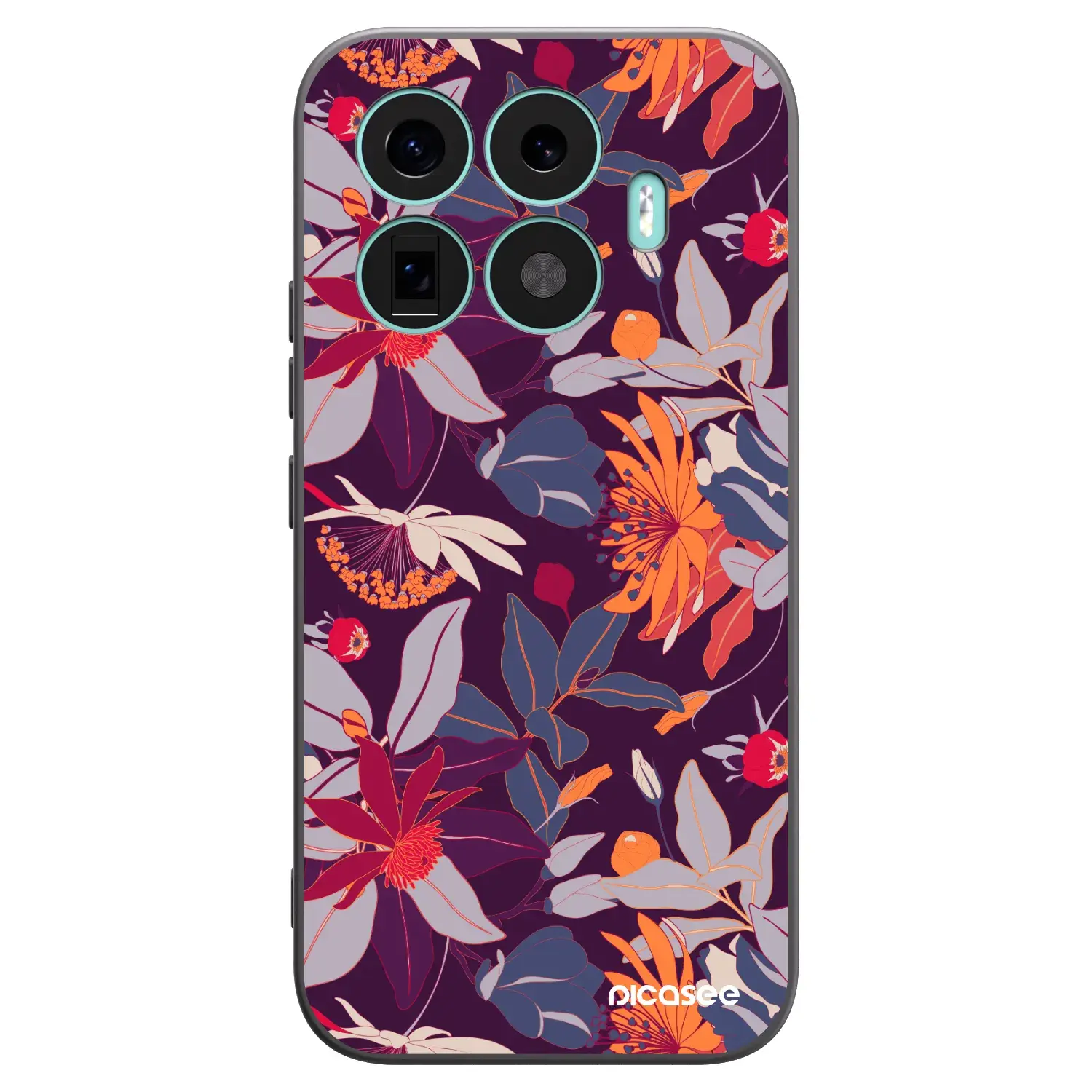 Silikonový černý obal pro Xiaomi 17T - Purple Leaf