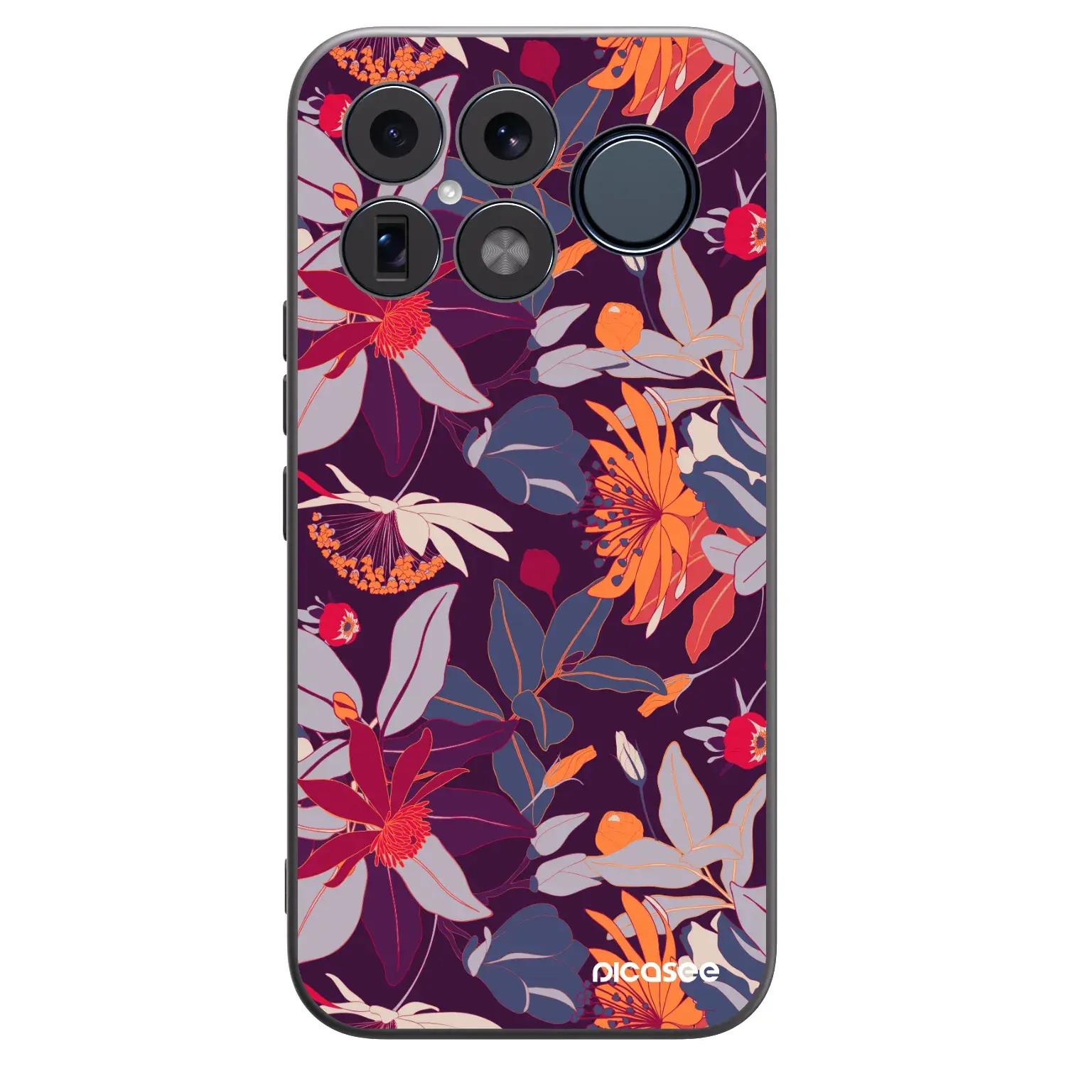 Silikonový černý obal pro Xiaomi Poco F8 Ultra - Purple Leaf