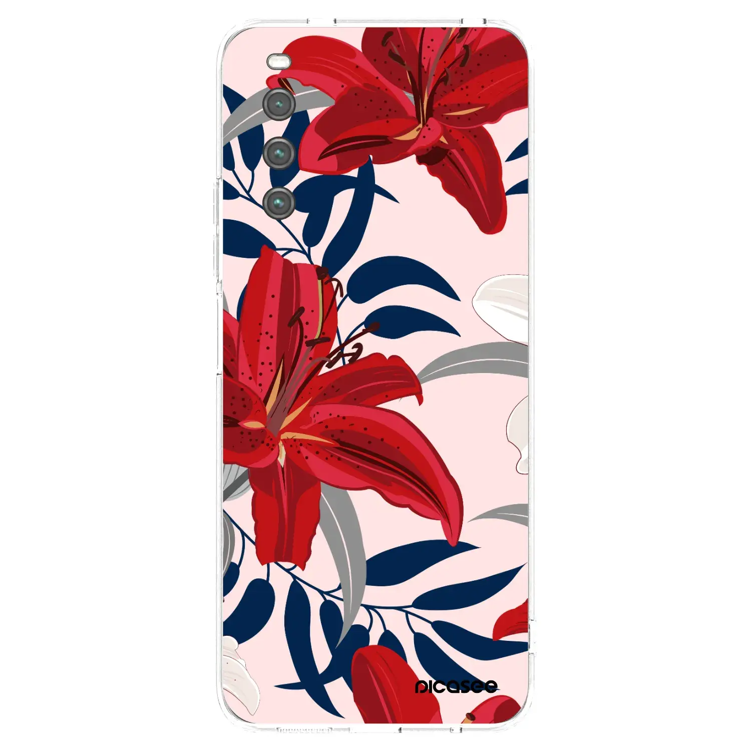Silikonový průhledný obal pro Sony Xperia 10 IV 5G - Red Lily