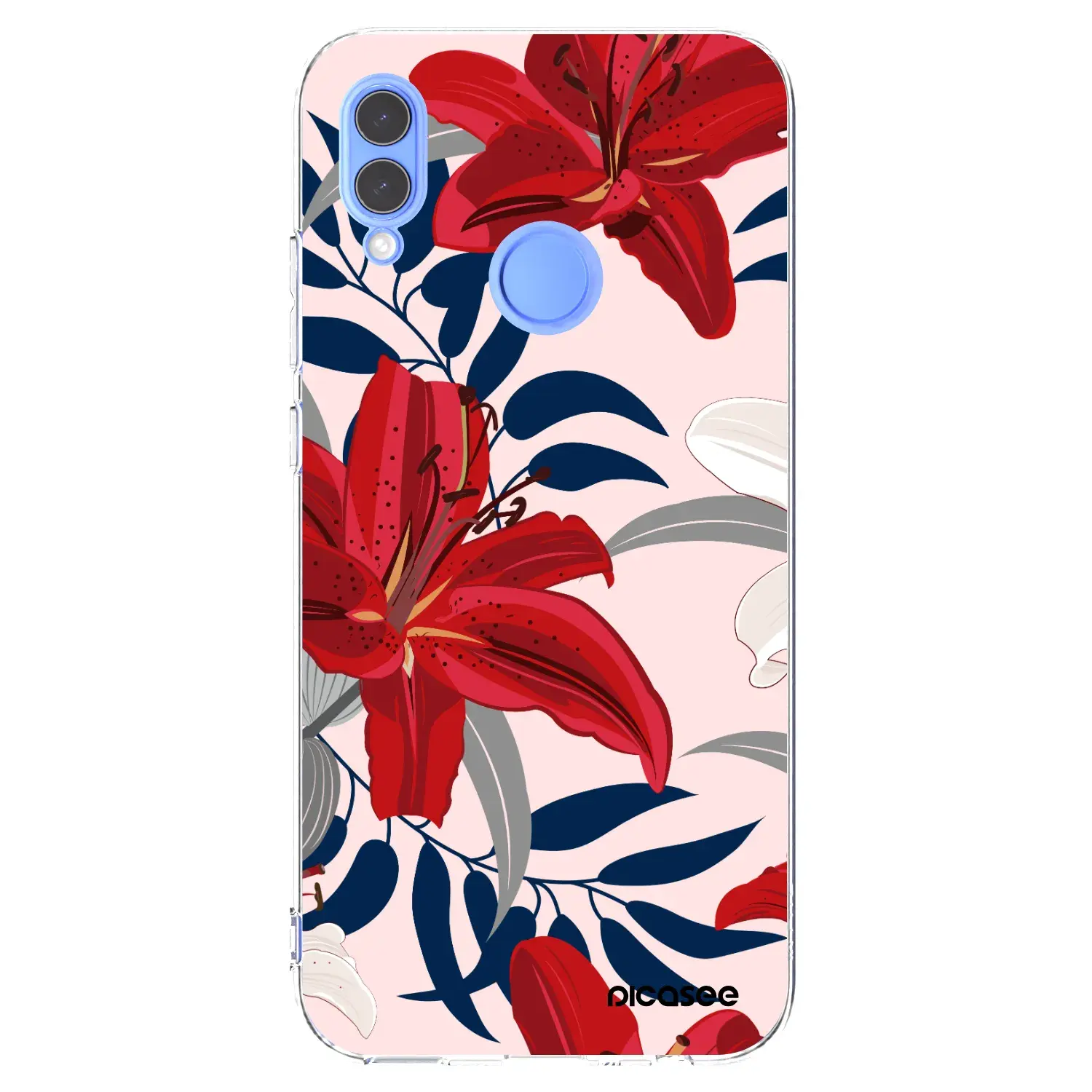 Silikonový průhledný obal pro Honor 10 Lite - Red Lily