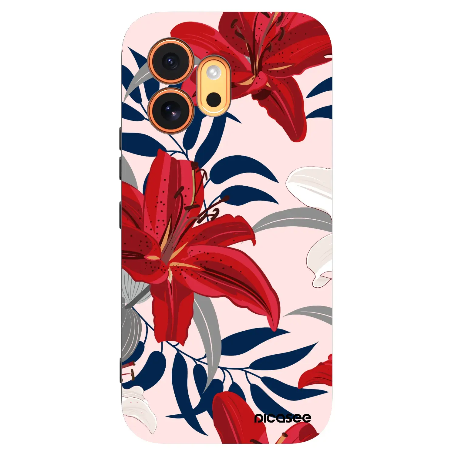 Silikonový černý obal pro Honor 600 - Red Lily