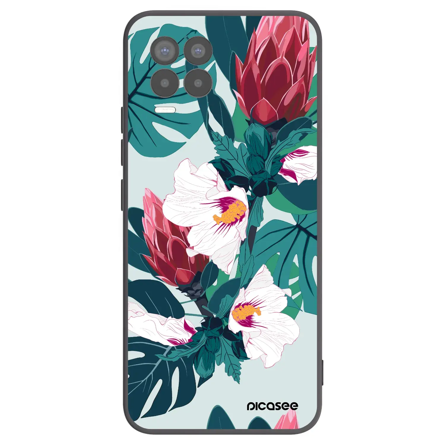 Silikonový černý obal pro Realme 8 Pro - Rhododendron