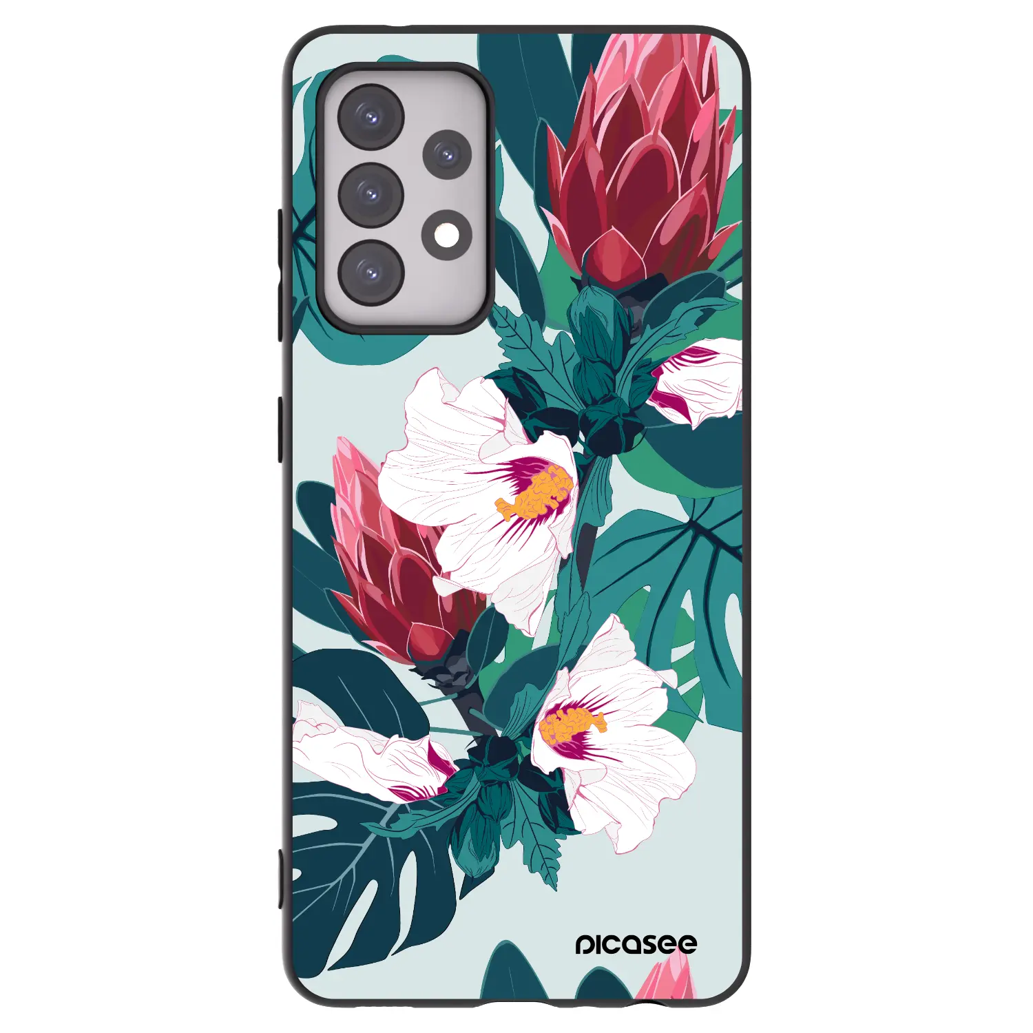 Silikonový černý obal pro Samsung Galaxy A52s 5G A528B - Rhododendron