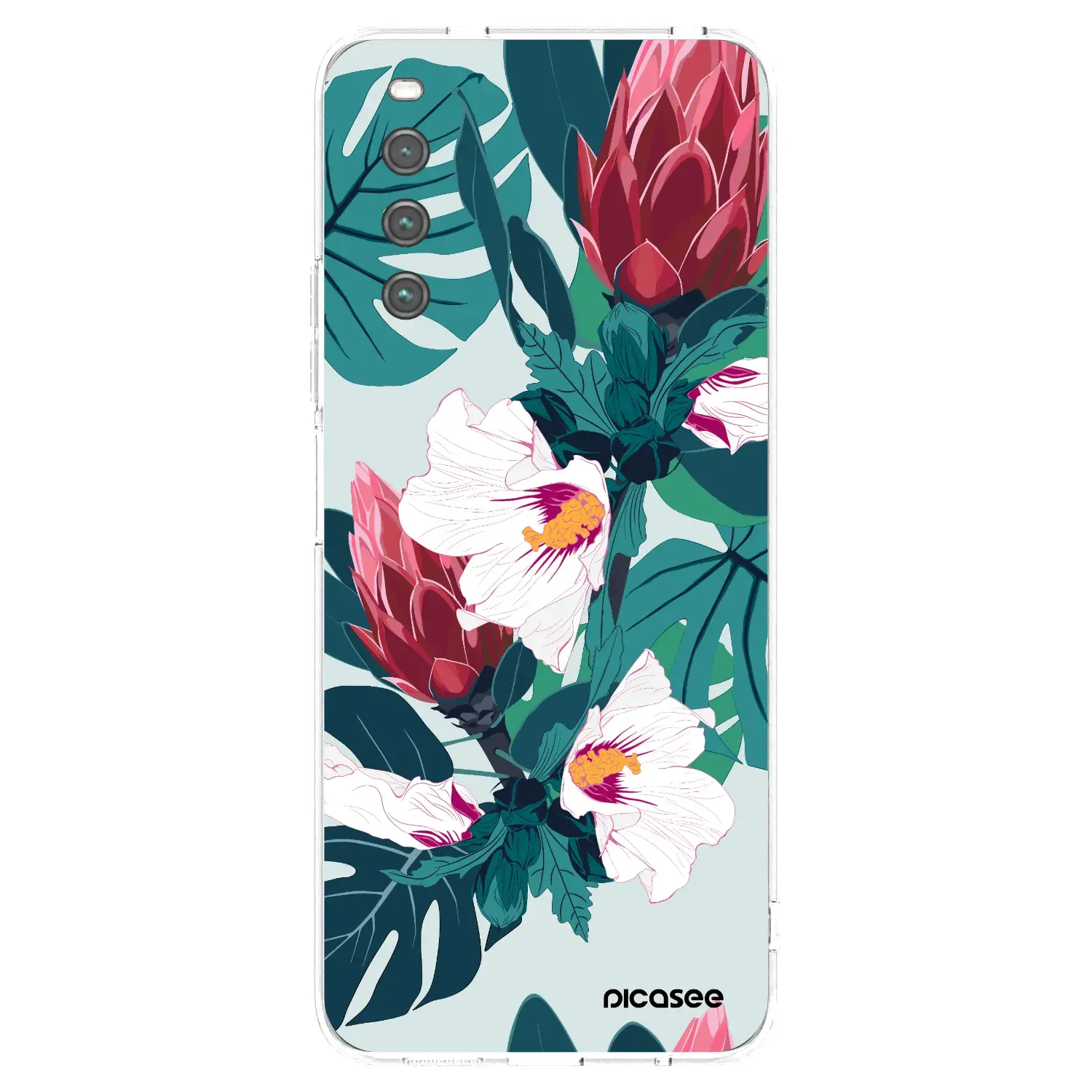 Silikonový průhledný obal pro Sony Xperia 10 IV 5G - Rhododendron