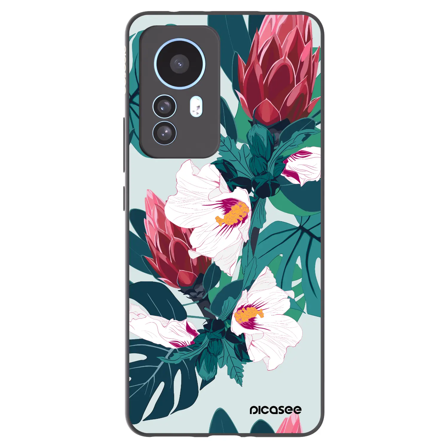 Silikonový černý obal pro Xiaomi 12T Pro - Rhododendron
