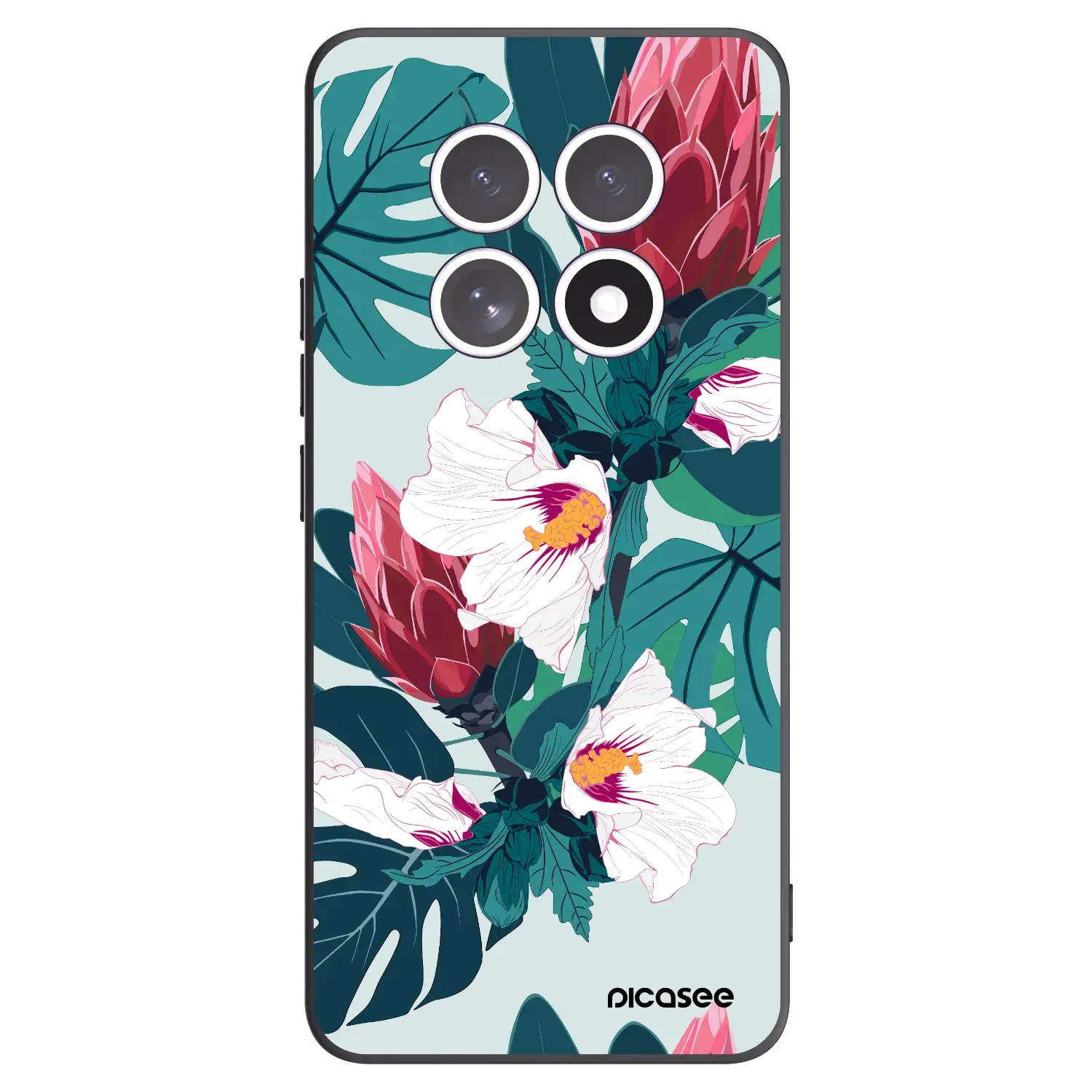 Silikonový černý obal pro Xiaomi Redmi Note 15 4G - Rhododendron
