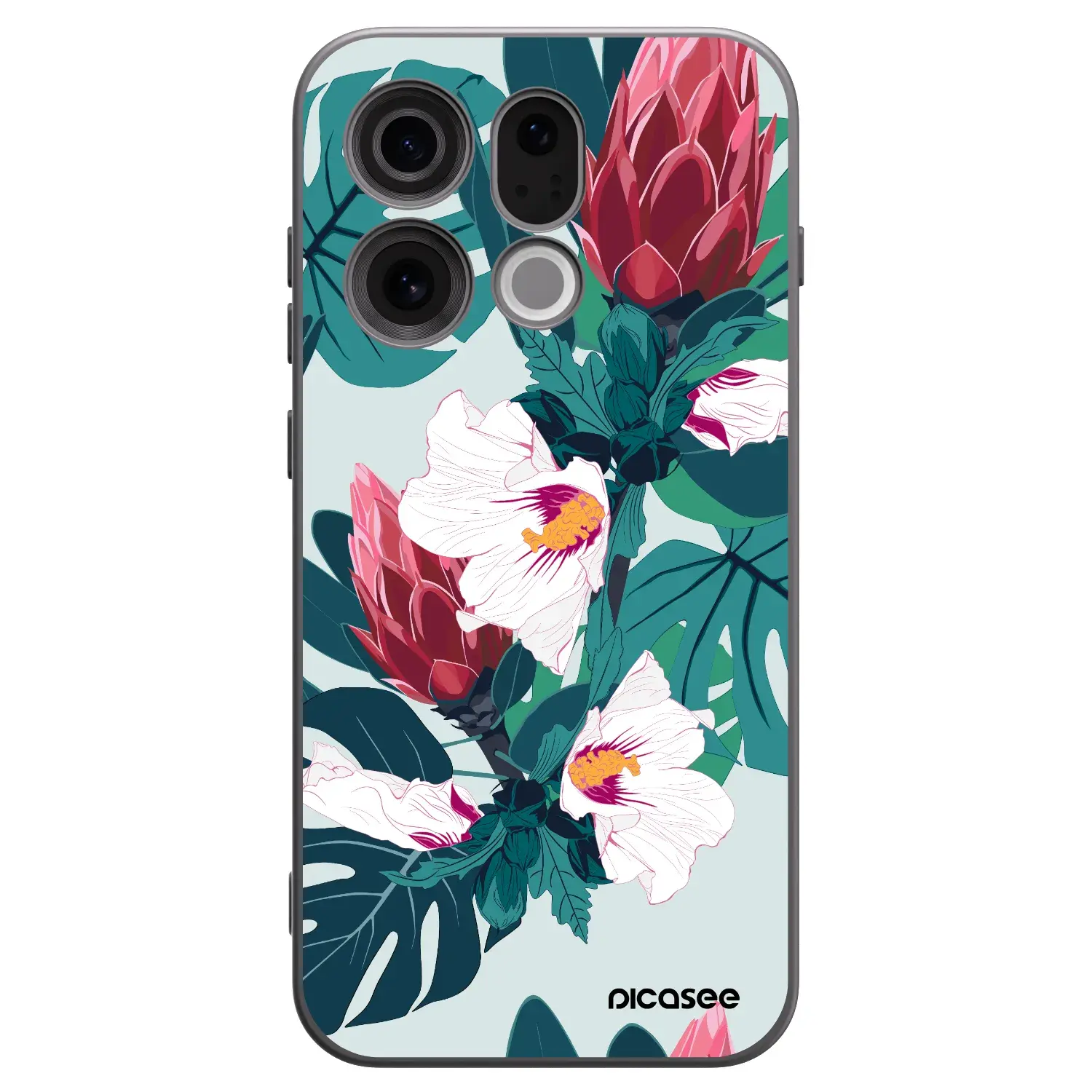 Silikonový černý obal pro OPPO Find X9 - Rhododendron