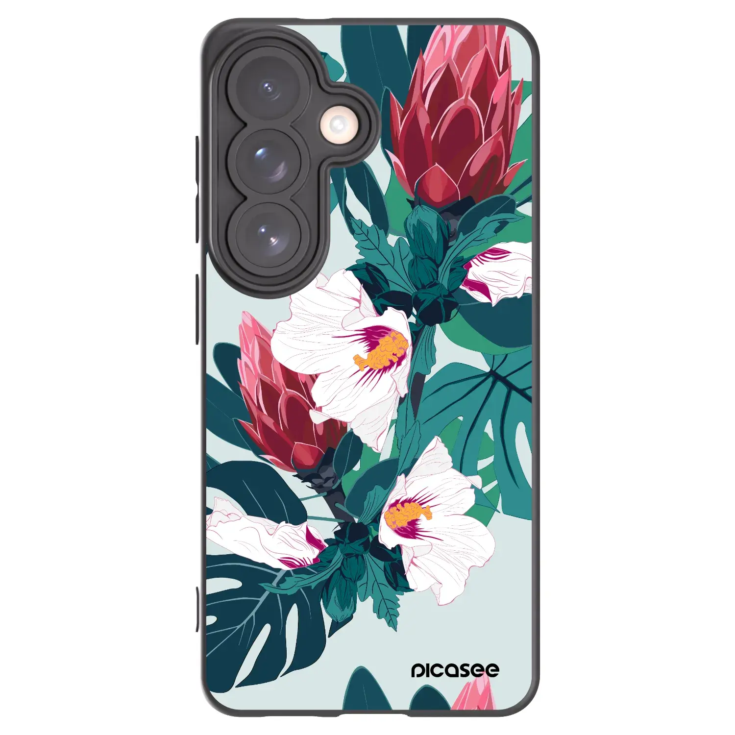 Silikonový černý obal pro Samsung Galaxy S26 - Rhododendron