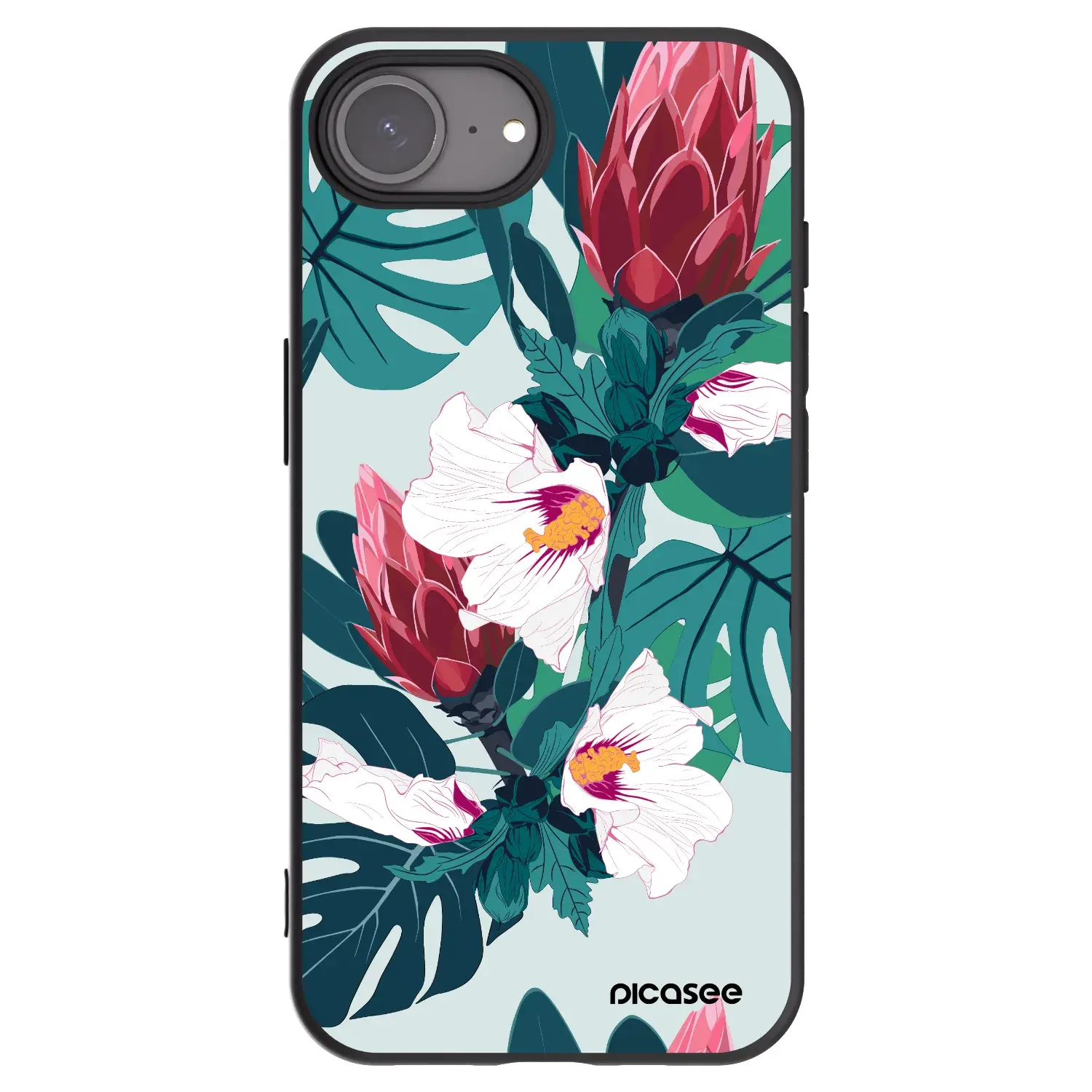 Silikonový černý obal pro Apple iPhone 17e - Rhododendron