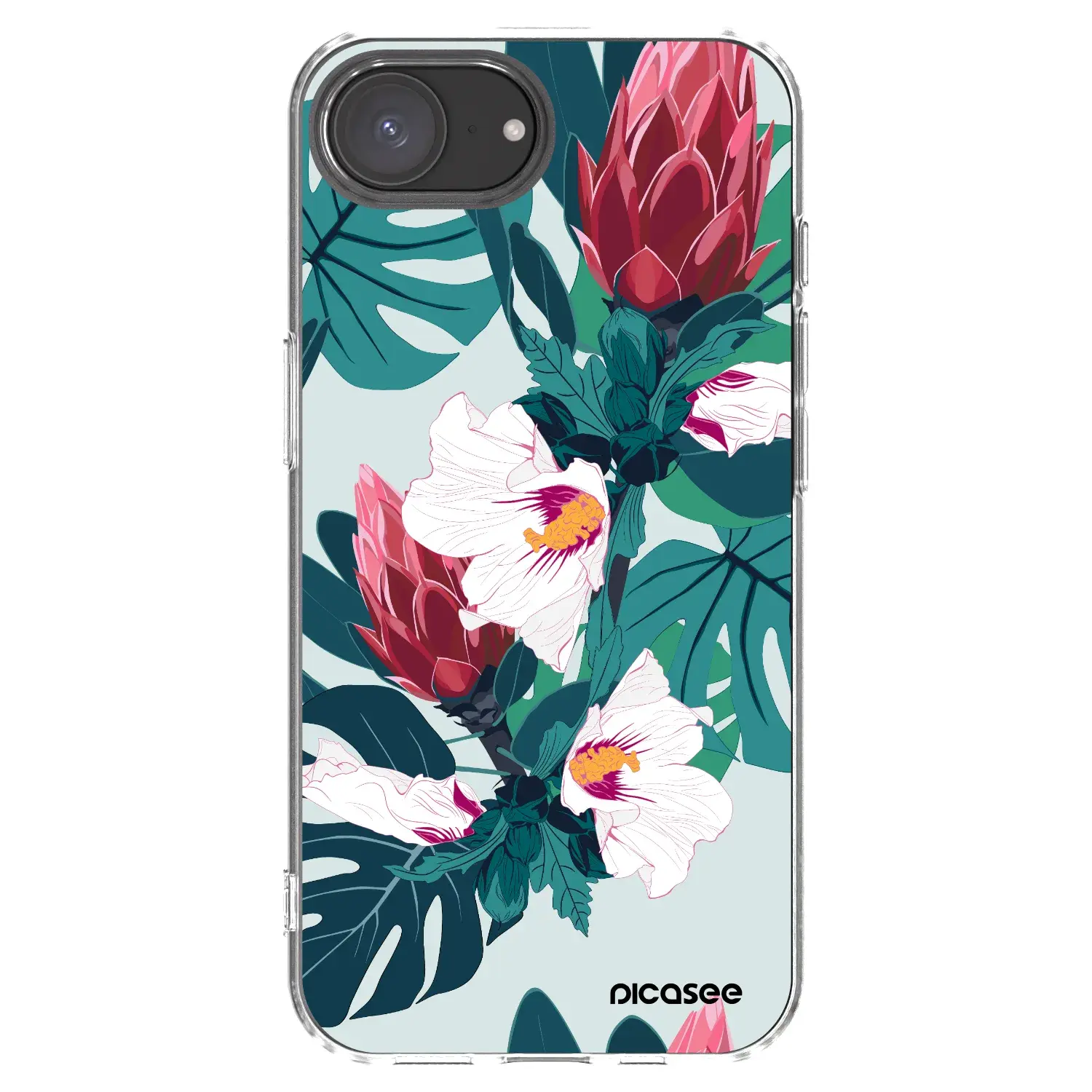 Silikonový průhledný obal pro Apple iPhone 17e - Rhododendron