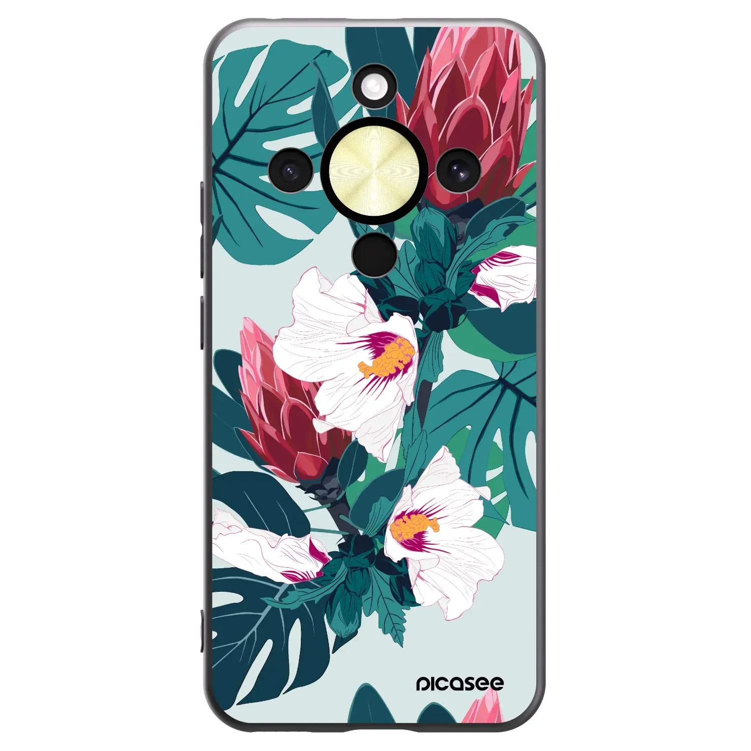 Silikonový černý obal pro Honor Magic8 Lite 5G - Rhododendron