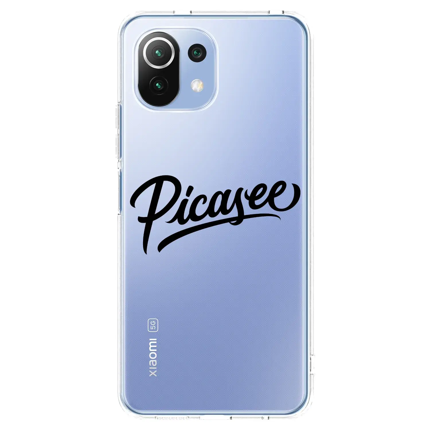 Silikonový průhledný obal pro Xiaomi 11 Lite 5G NE - Picasee - old logo - black
