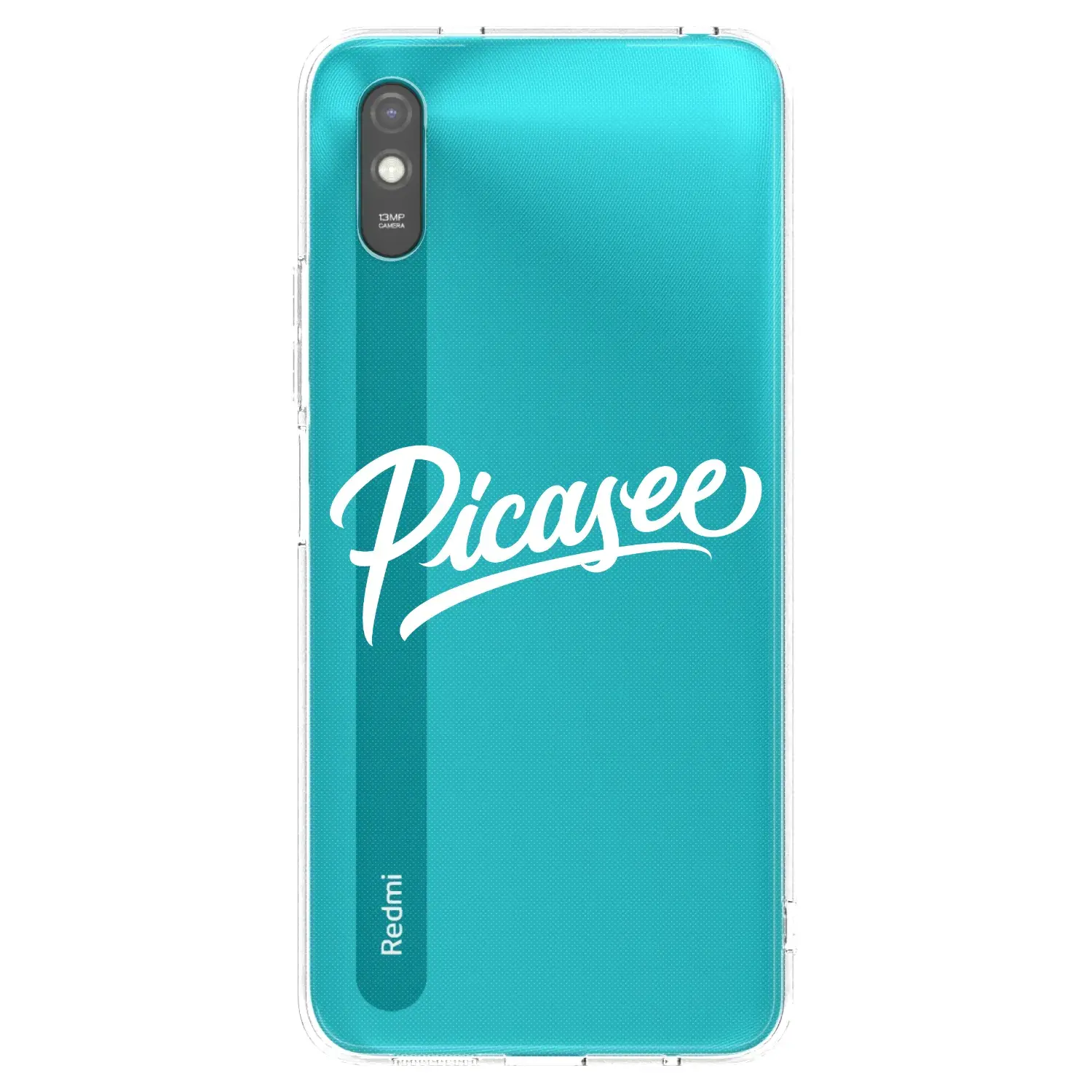 Silikonový průhledný obal pro Xiaomi Redmi 9AT - Picasee - old logo - white