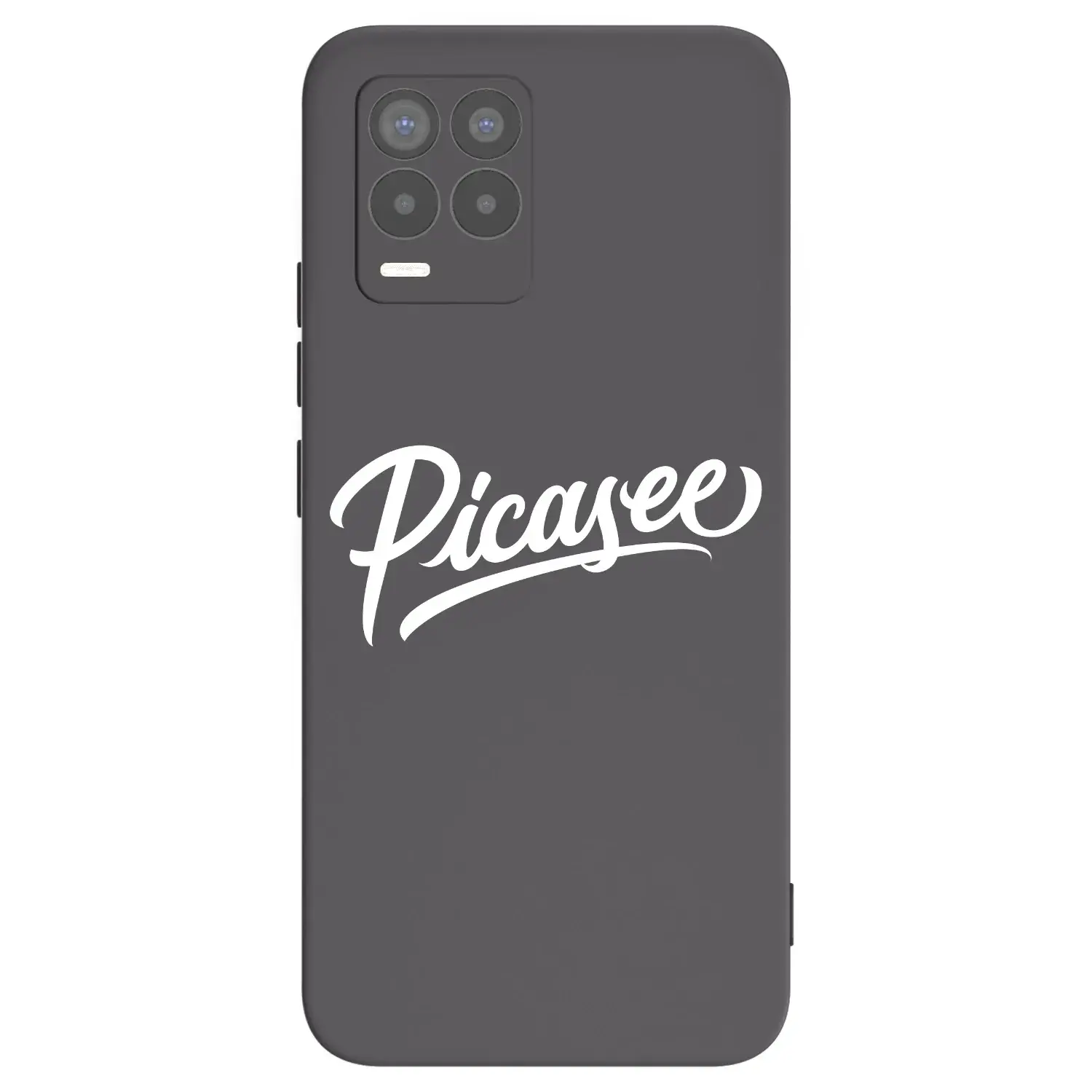 Silikonový černý obal pro Realme 8 Pro - Picasee - old logo - white