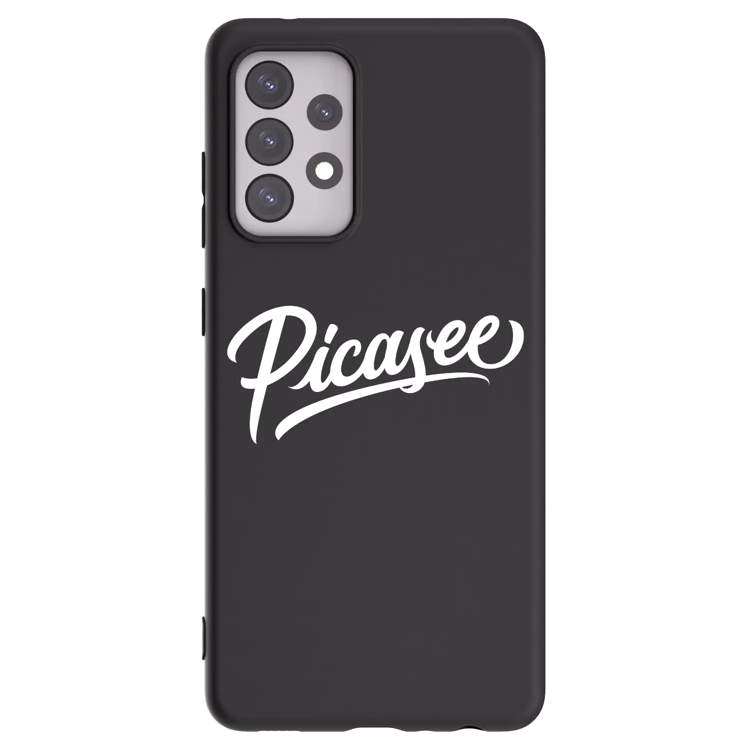 Silikonový černý obal pro Samsung Galaxy A52s 5G A528B - Picasee - old logo - white