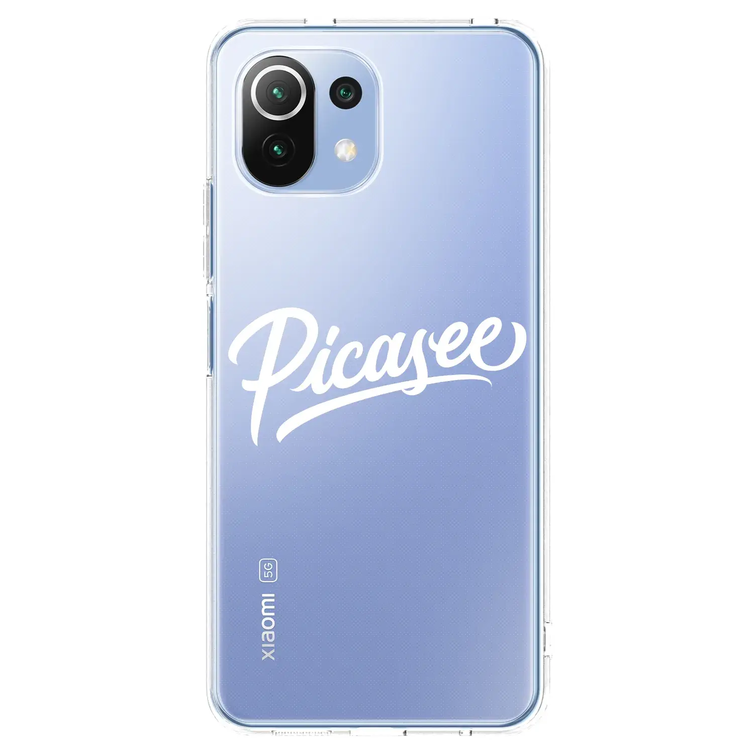 Silikonový průhledný obal pro Xiaomi 11 Lite 5G NE - Picasee - old logo - white