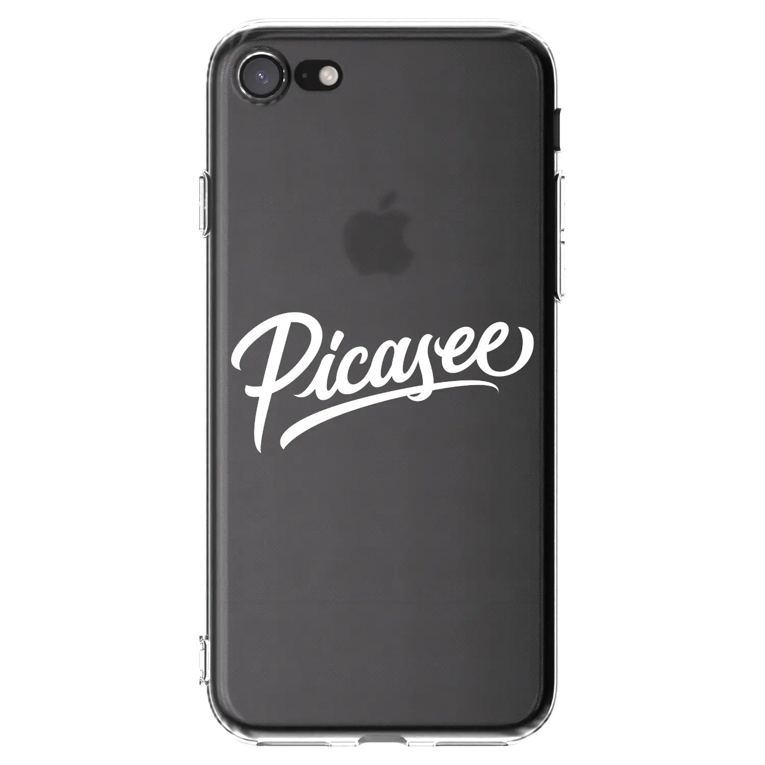 Silikonový průhledný obal pro Apple iPhone SE 2022 - Picasee - old logo - white