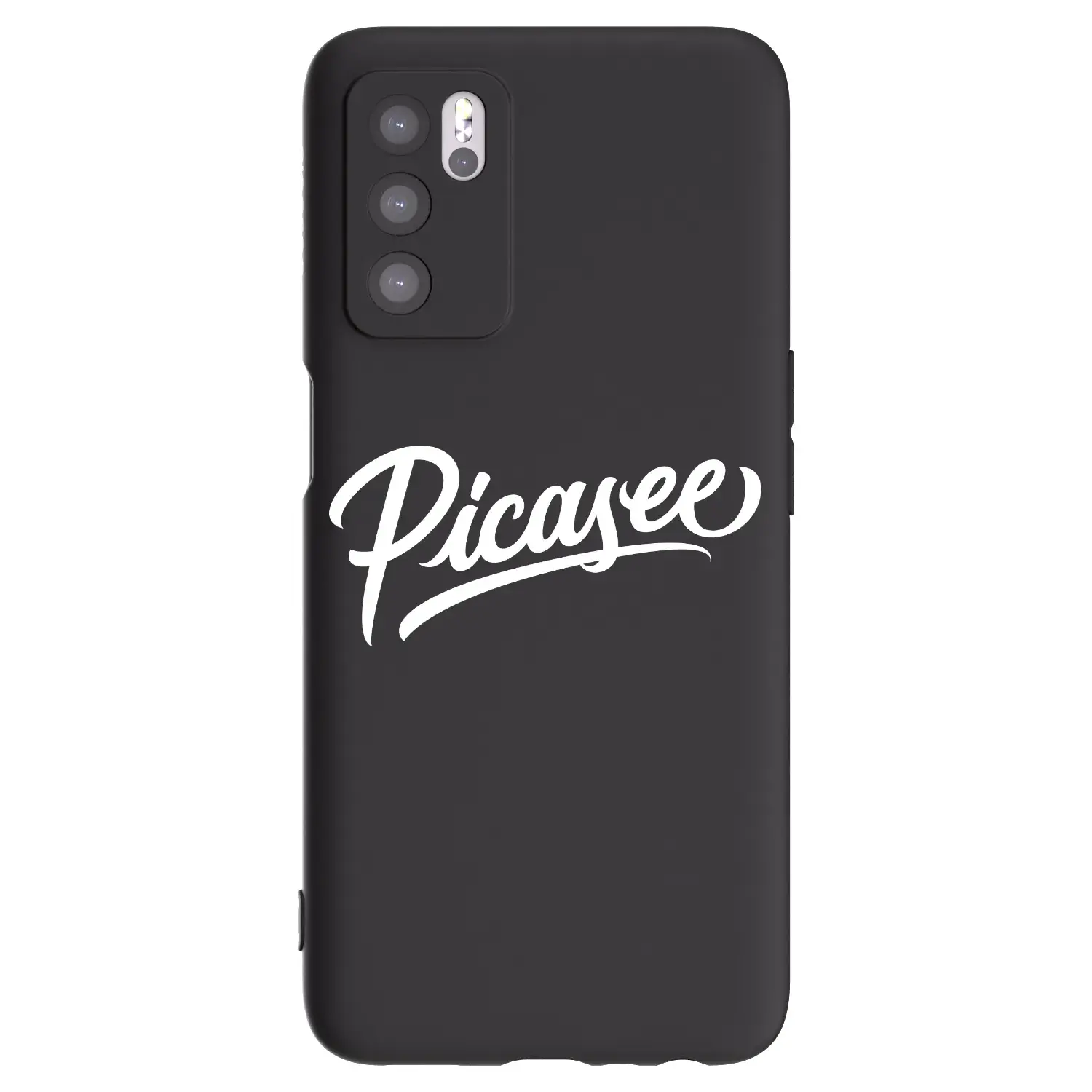 Silikonový černý obal pro OPPO A16s - Picasee - old logo - white