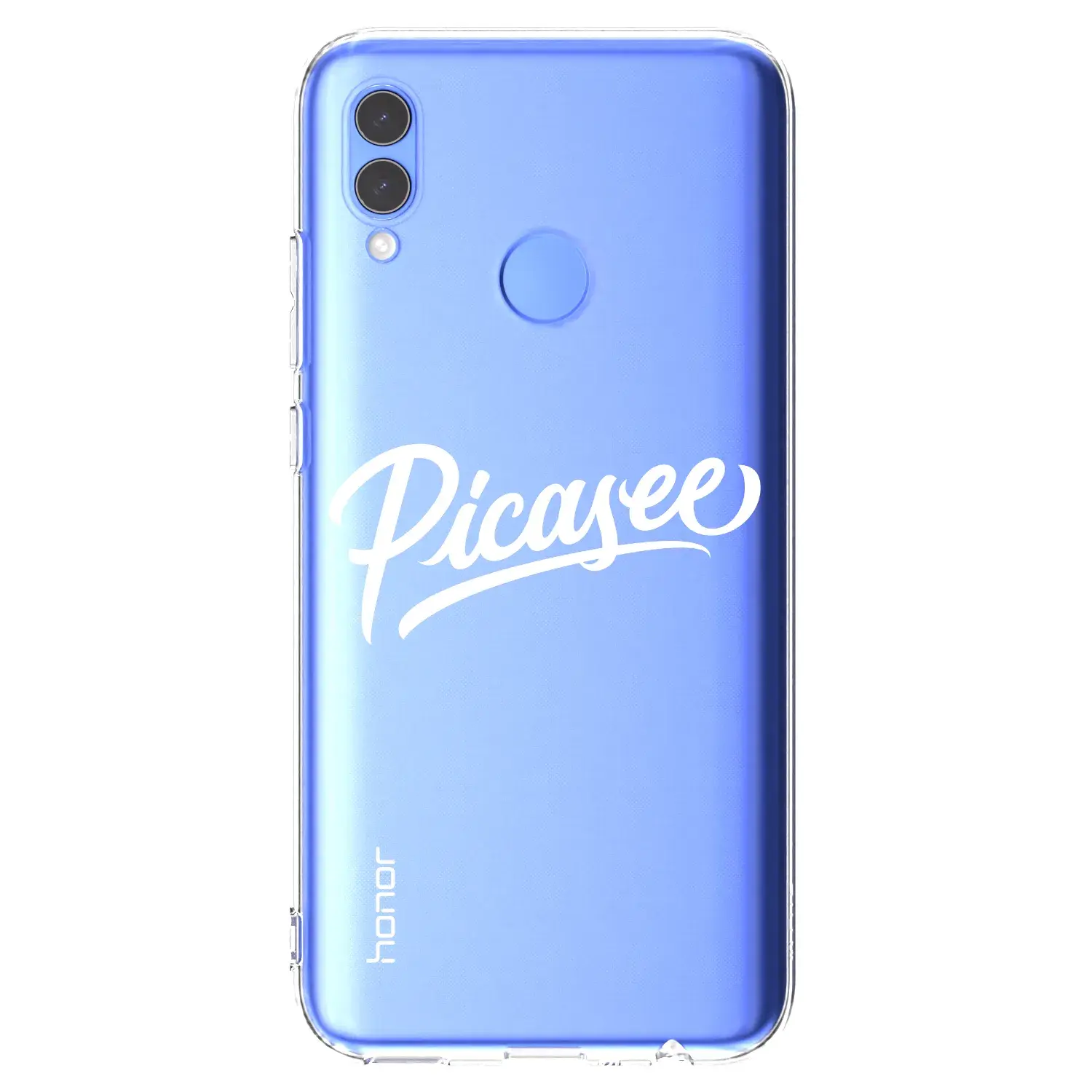 Silikonový průhledný obal pro Honor 10 Lite - Picasee - old logo - white