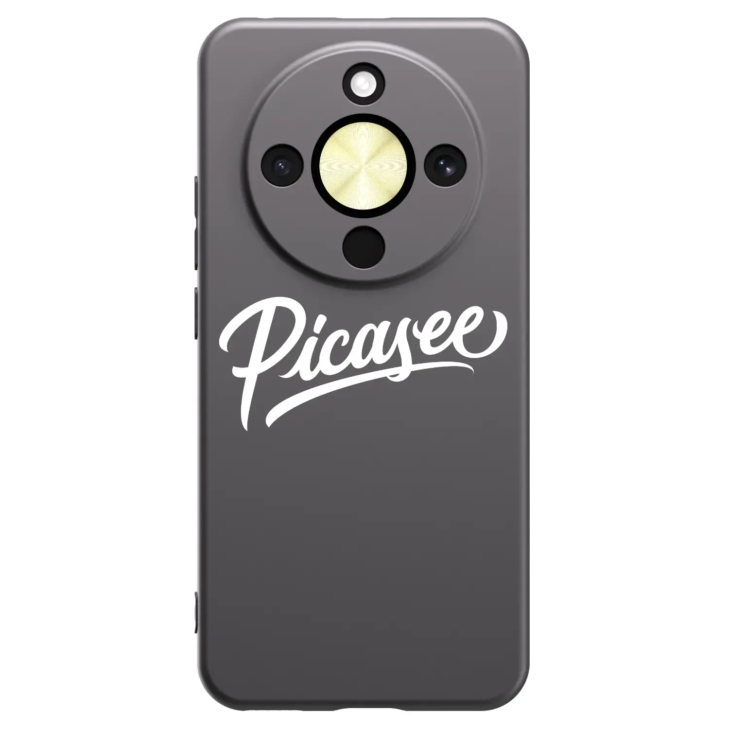 Silikonový černý obal pro Honor Magic8 Lite 5G - Picasee - old logo - white