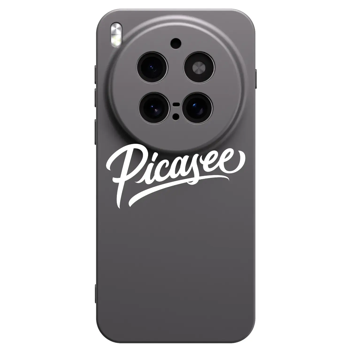 Silikonový černý obal pro Vivo X300 Pro - Picasee - old logo - white