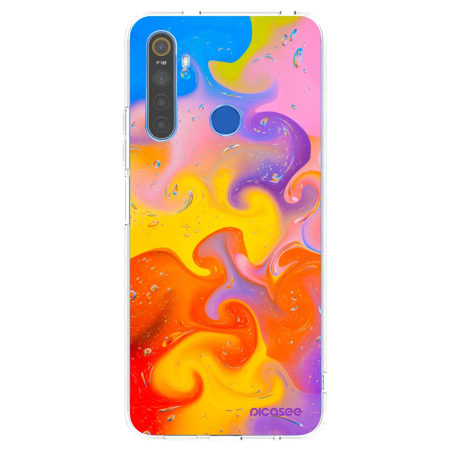 Silikonový průhledný obal pro Realme 5 - Bubbles