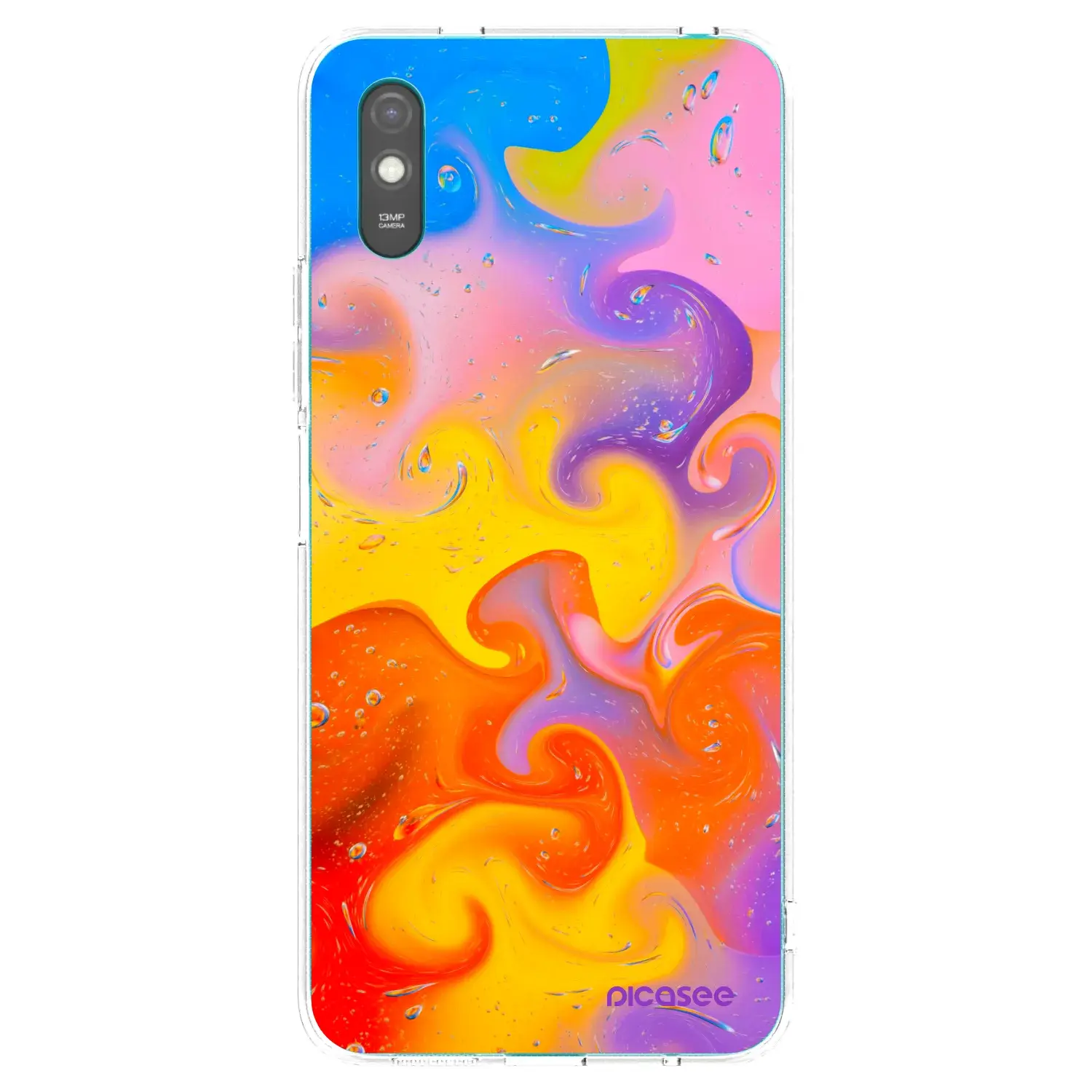 Silikonový průhledný obal pro Xiaomi Redmi 9AT - Bubbles