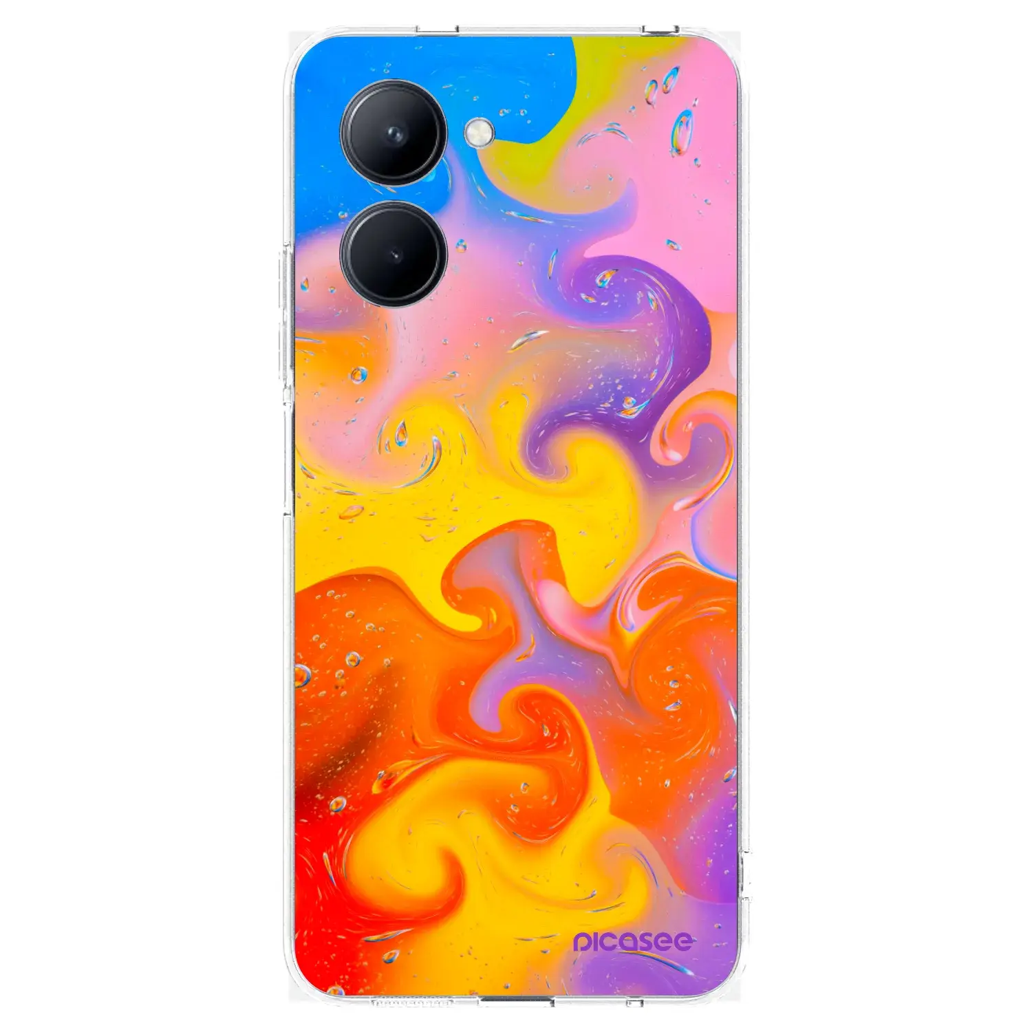 Silikonový průhledný obal pro Realme C33 (2023) - Bubbles