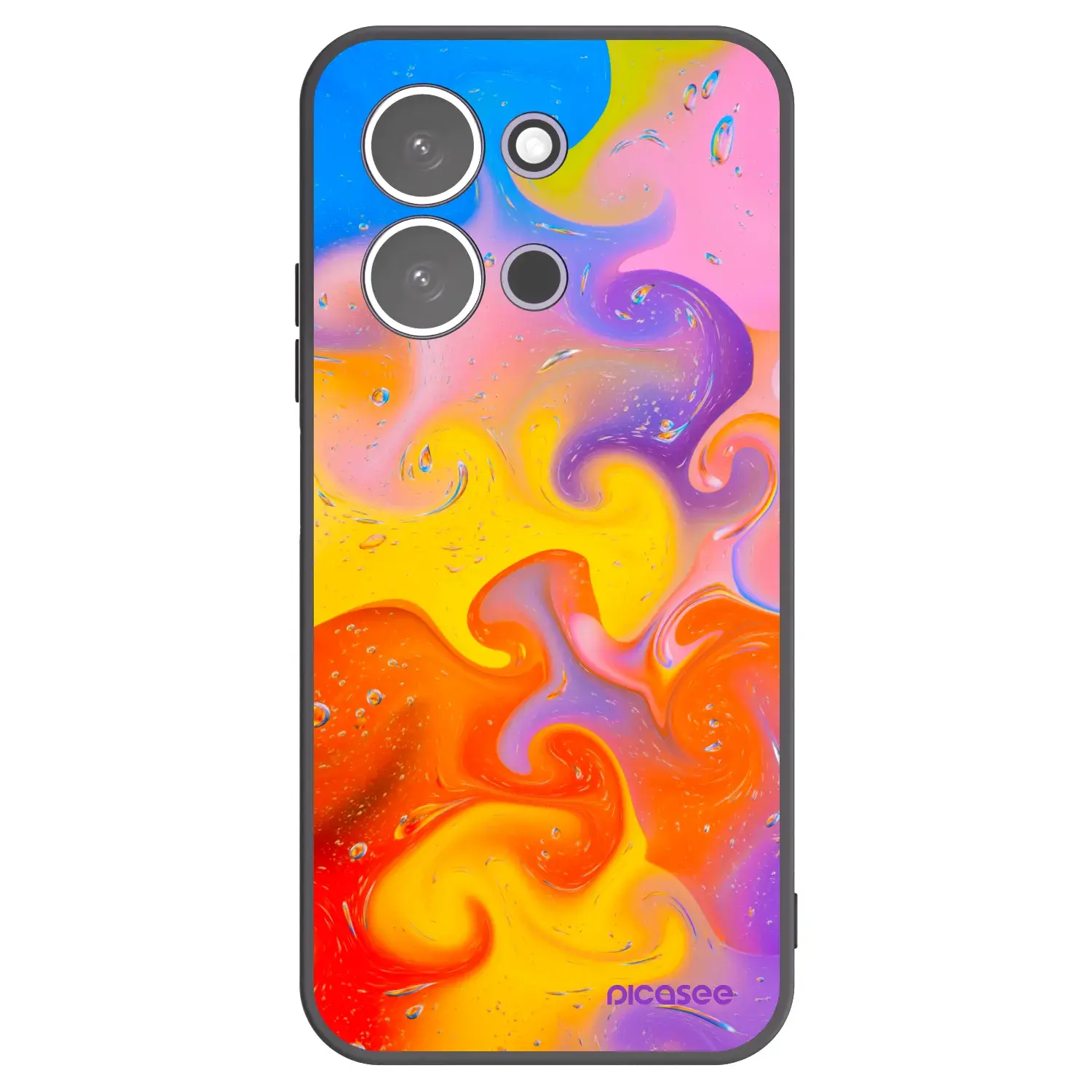 Silikonový černý obal pro Xiaomi Redmi 15C 5G - Bubbles