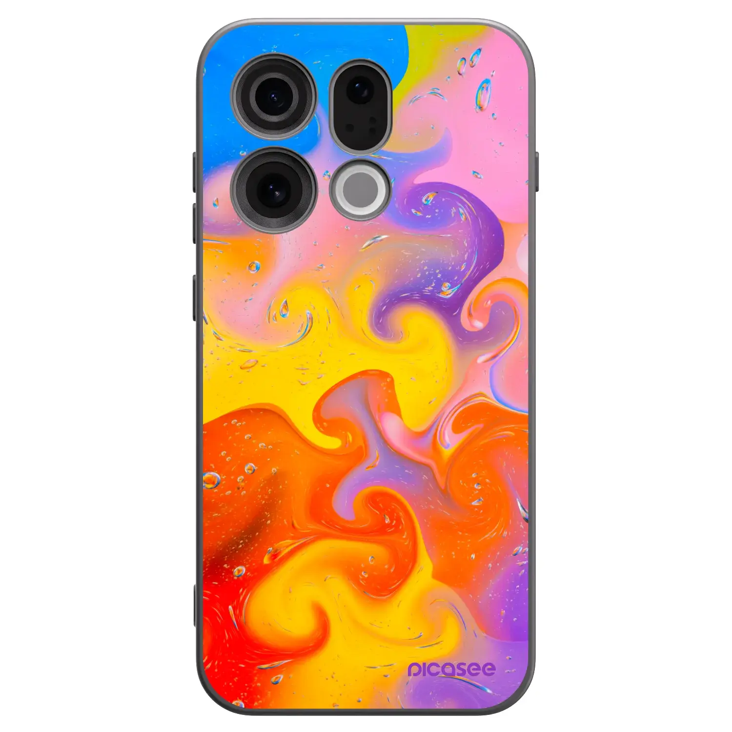 Silikonový černý obal pro OPPO Find X9 - Bubbles