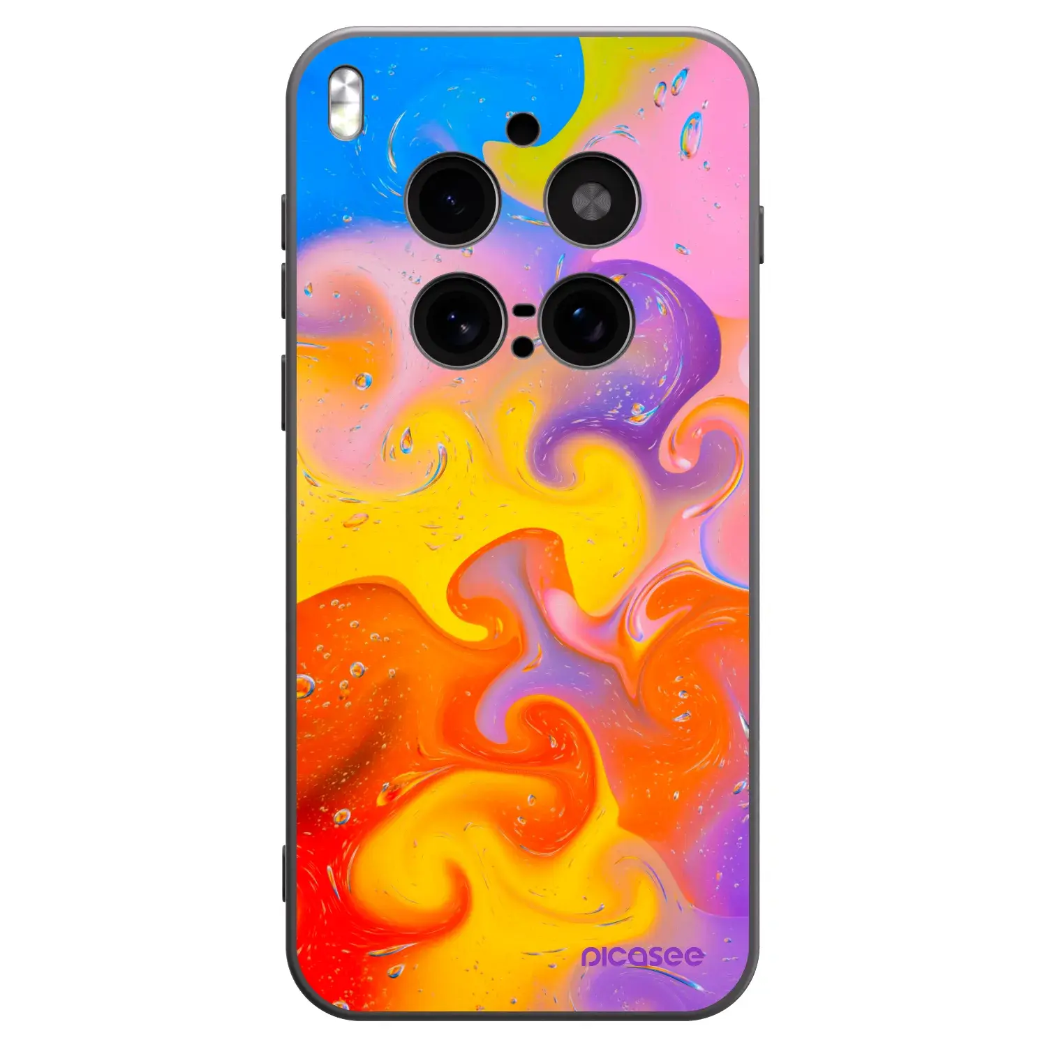 Silikonový černý obal pro Vivo X300 Pro - Bubbles