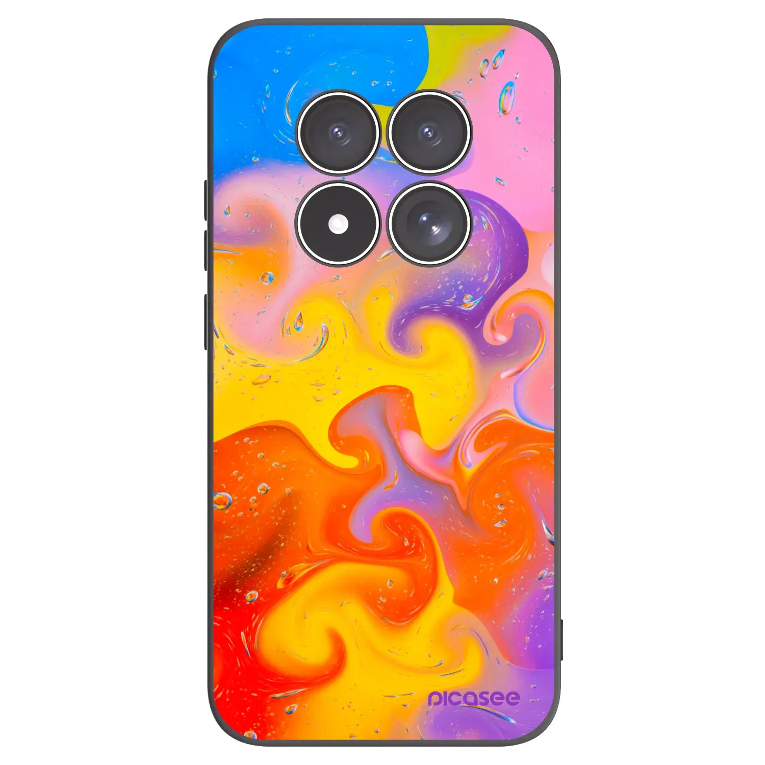 Silikonový černý obal pro Xiaomi Redmi Note 15 Pro 5G - Bubbles
