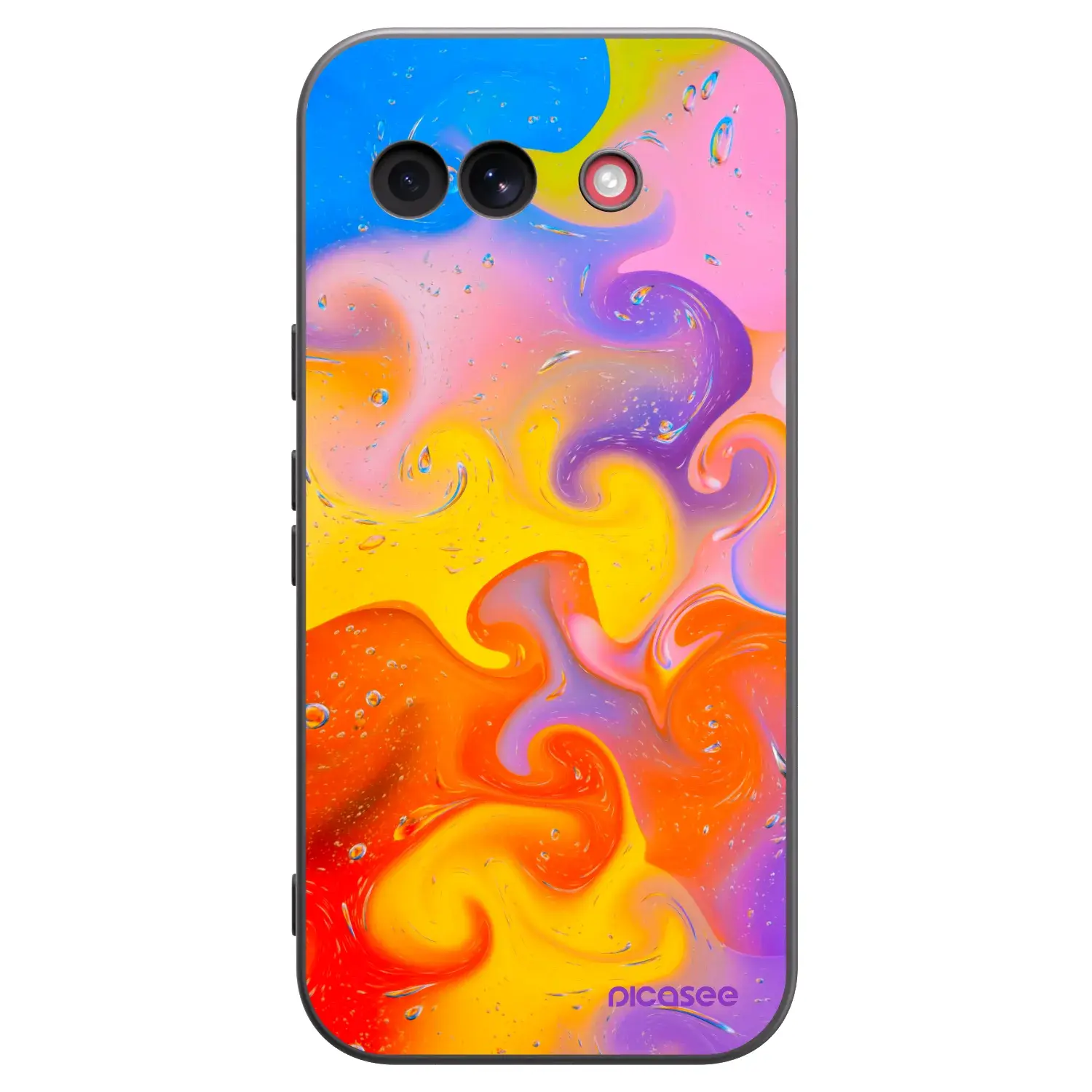 Silikonový černý obal pro Google Pixel 10a - Bubbles