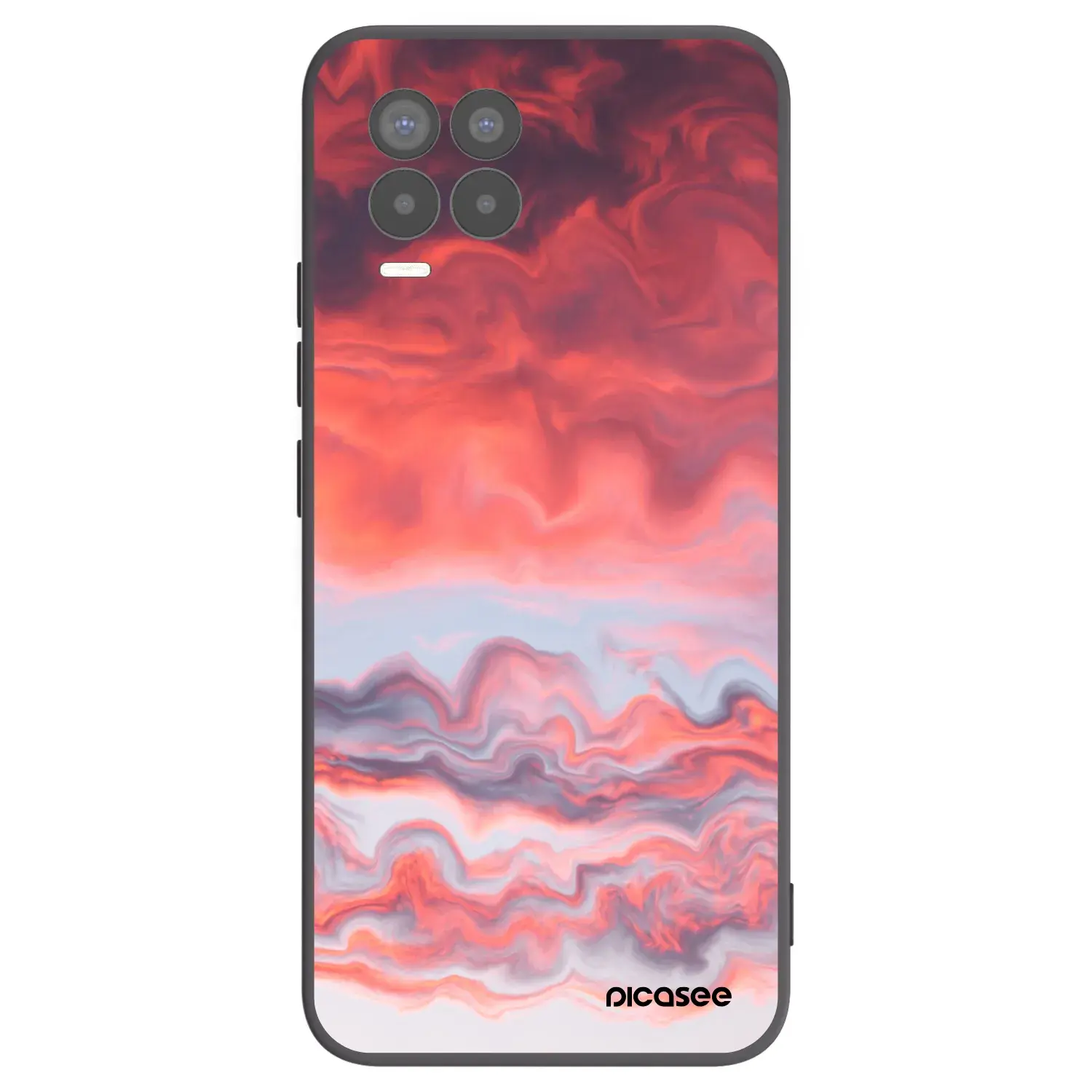 Silikonový černý obal pro Realme 8 Pro - Sunset