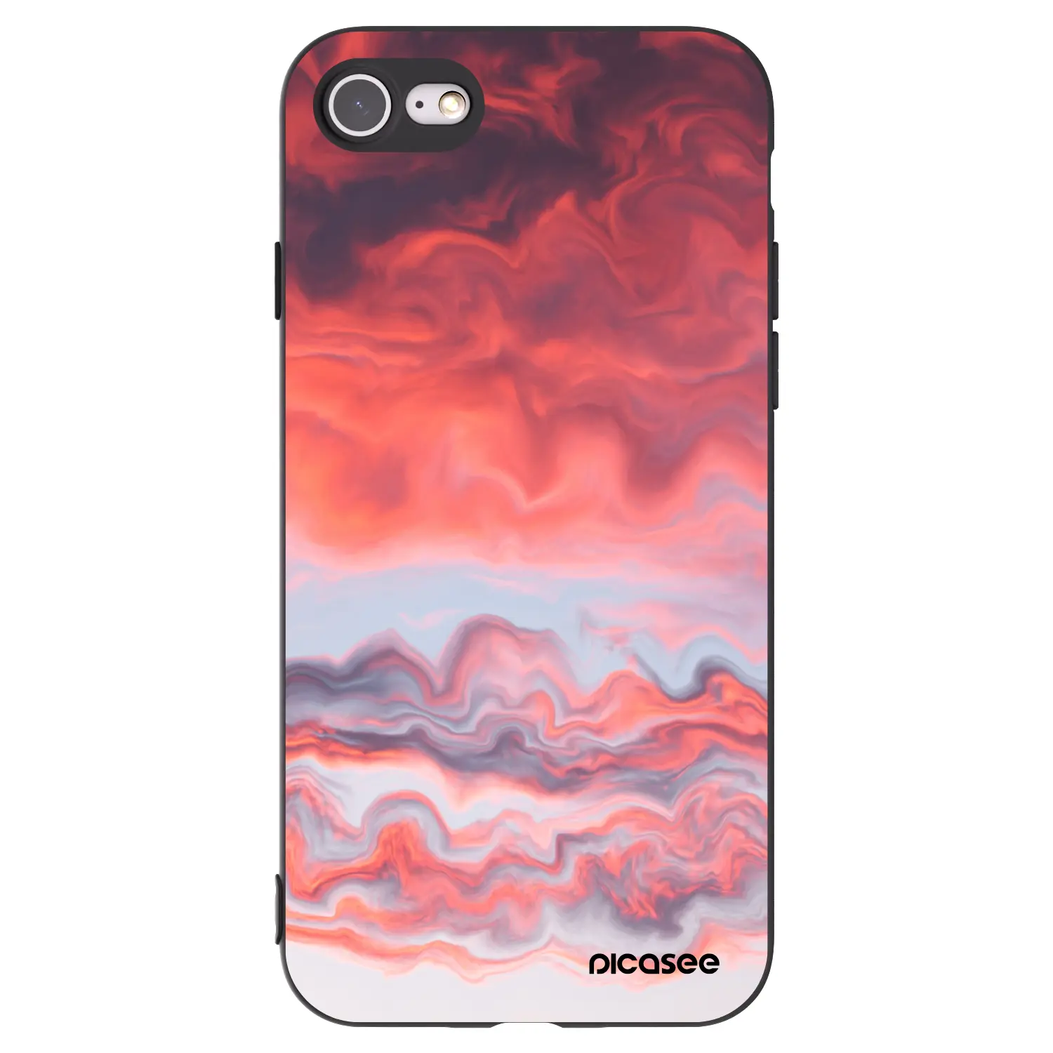 Silikonový černý obal pro Apple iPhone SE 2020 - Sunset