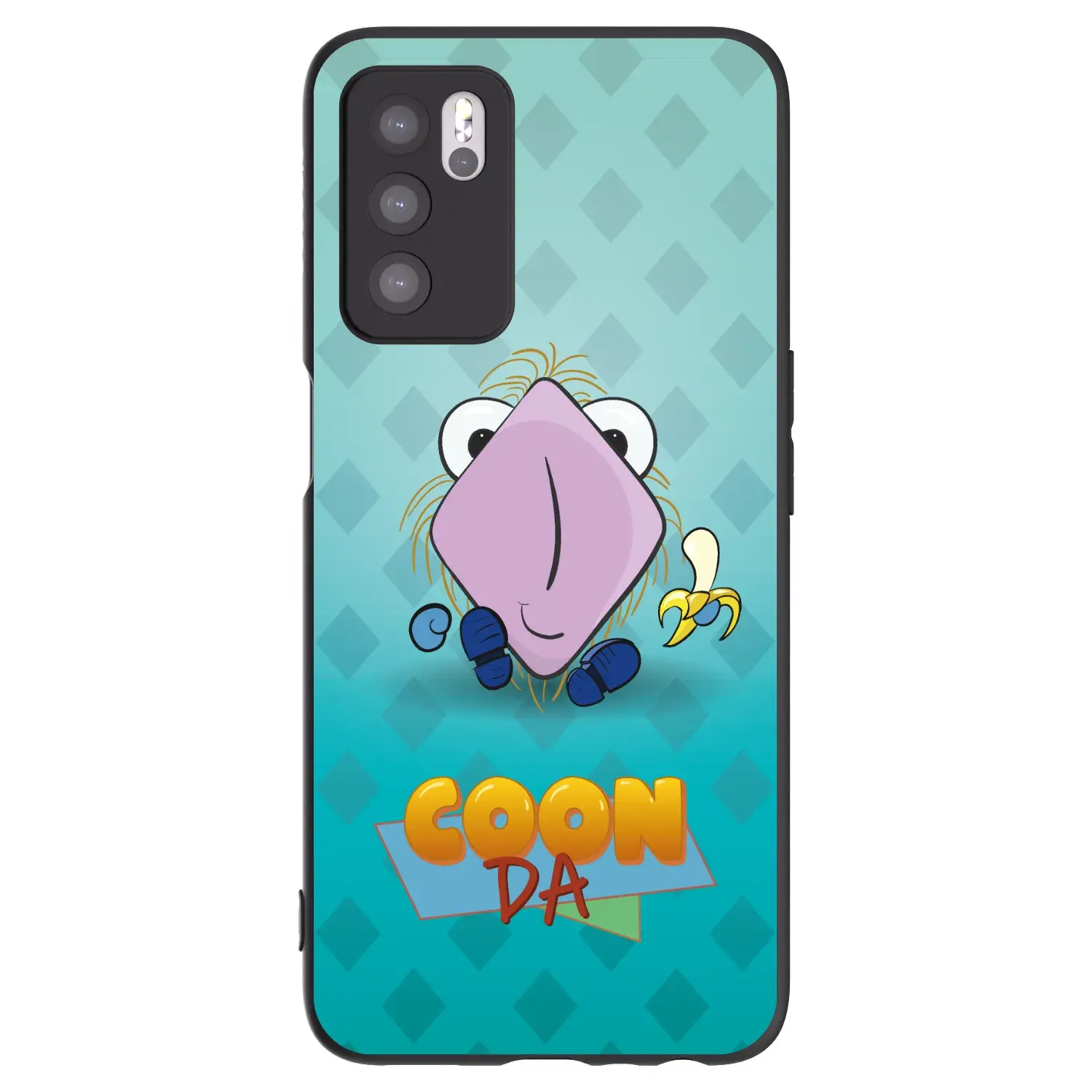 Silikonový černý obal pro OPPO A16s - COONDA chlupatka světlá