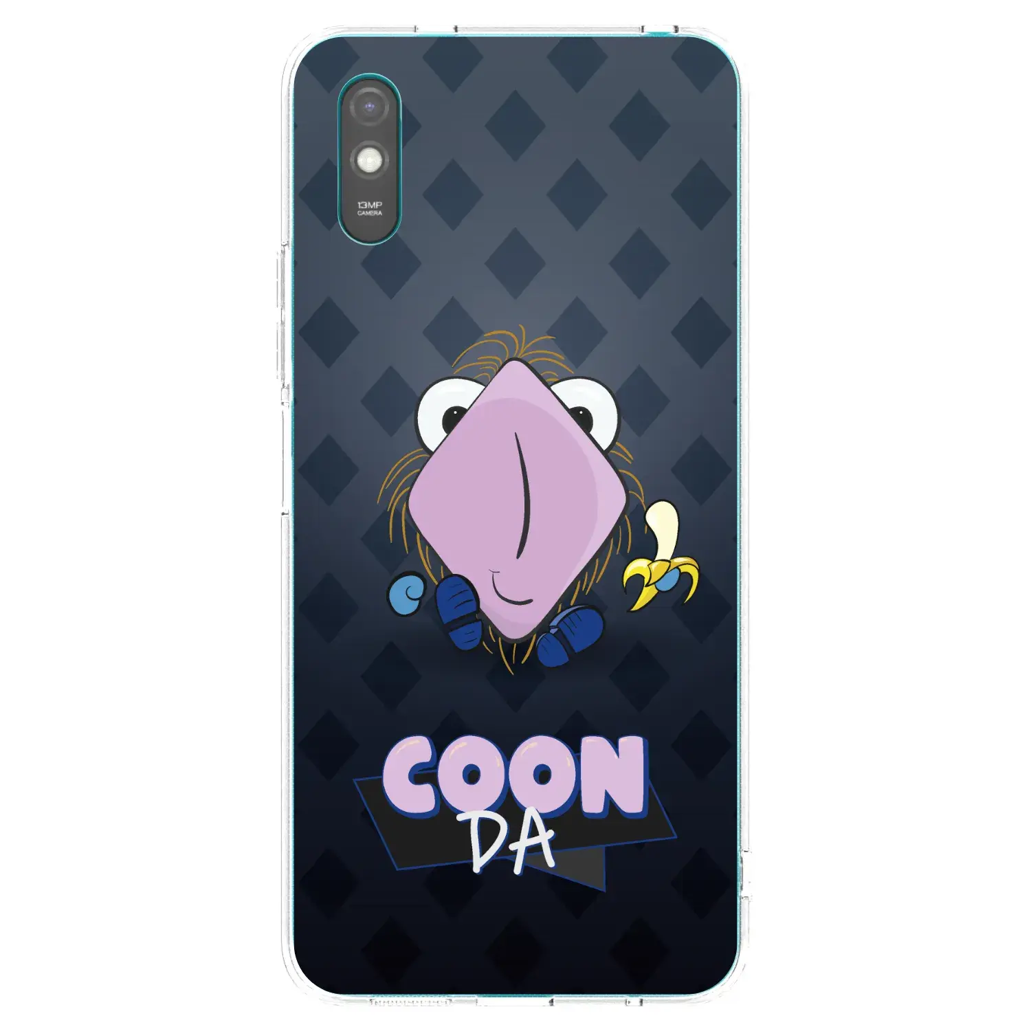 Silikonový průhledný obal pro Xiaomi Redmi 9AT - COONDA chlupatka - tmavá