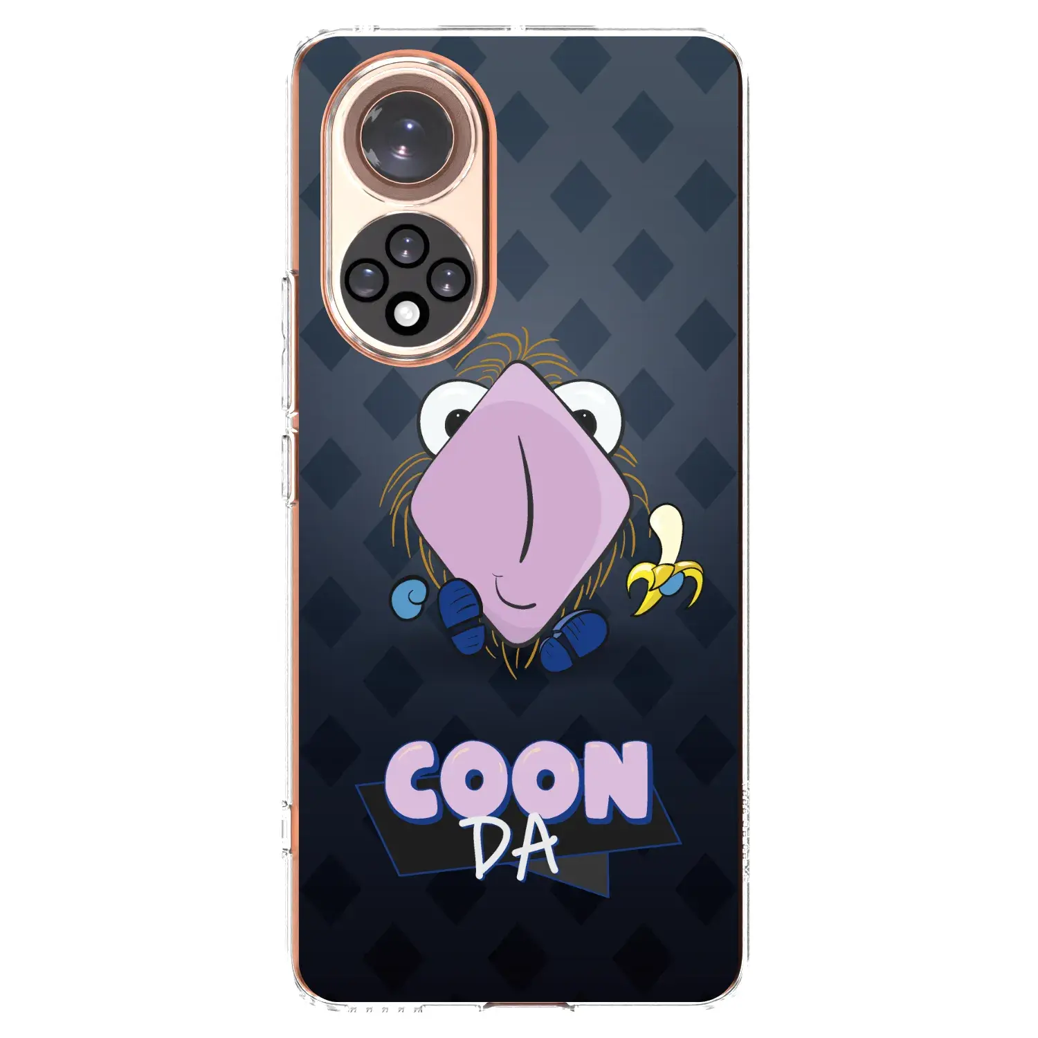 Silikonový průhledný obal pro Huawei Nova 9 - COONDA chlupatka - tmavá