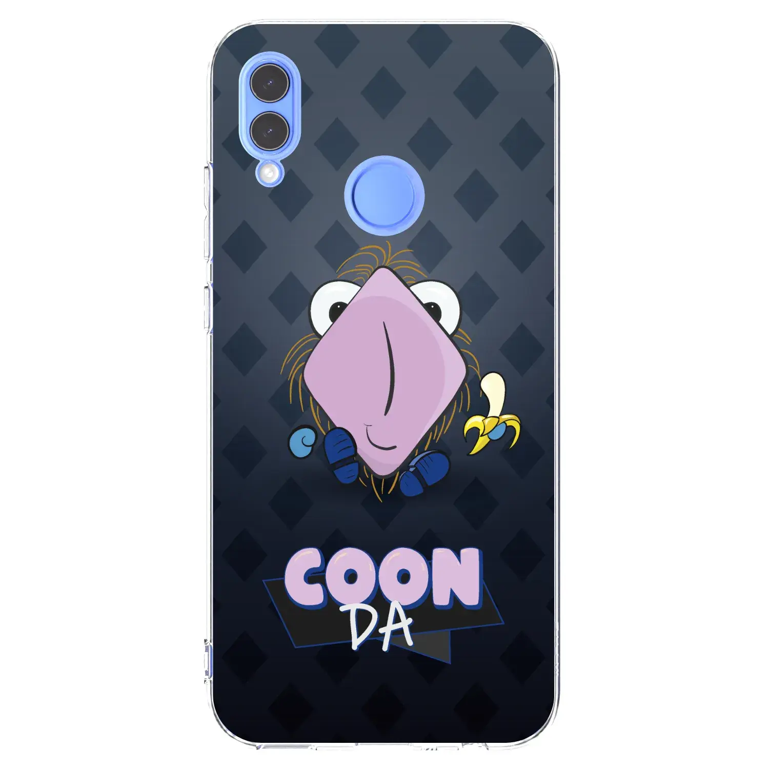 Silikonový průhledný obal pro Honor 10 Lite - COONDA chlupatka - tmavá