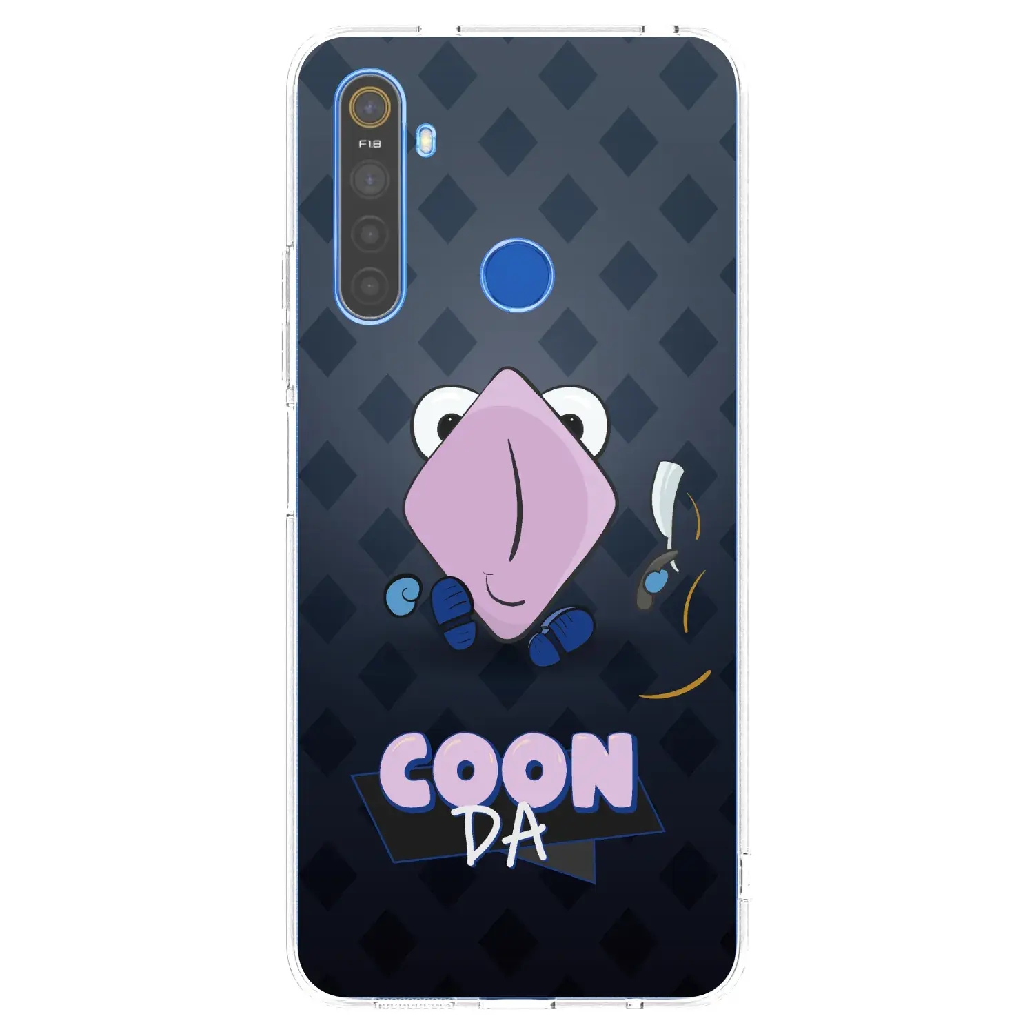 Silikonový průhledný obal pro Realme 5 - COONDA holátko - tmavá