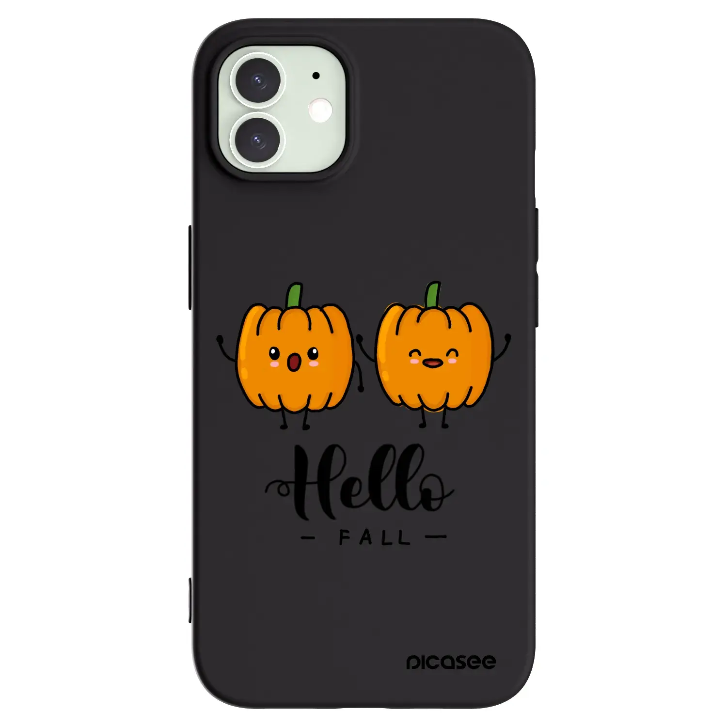 Silikonový černý obal pro Apple iPhone 12 Pro - Hallo Fall