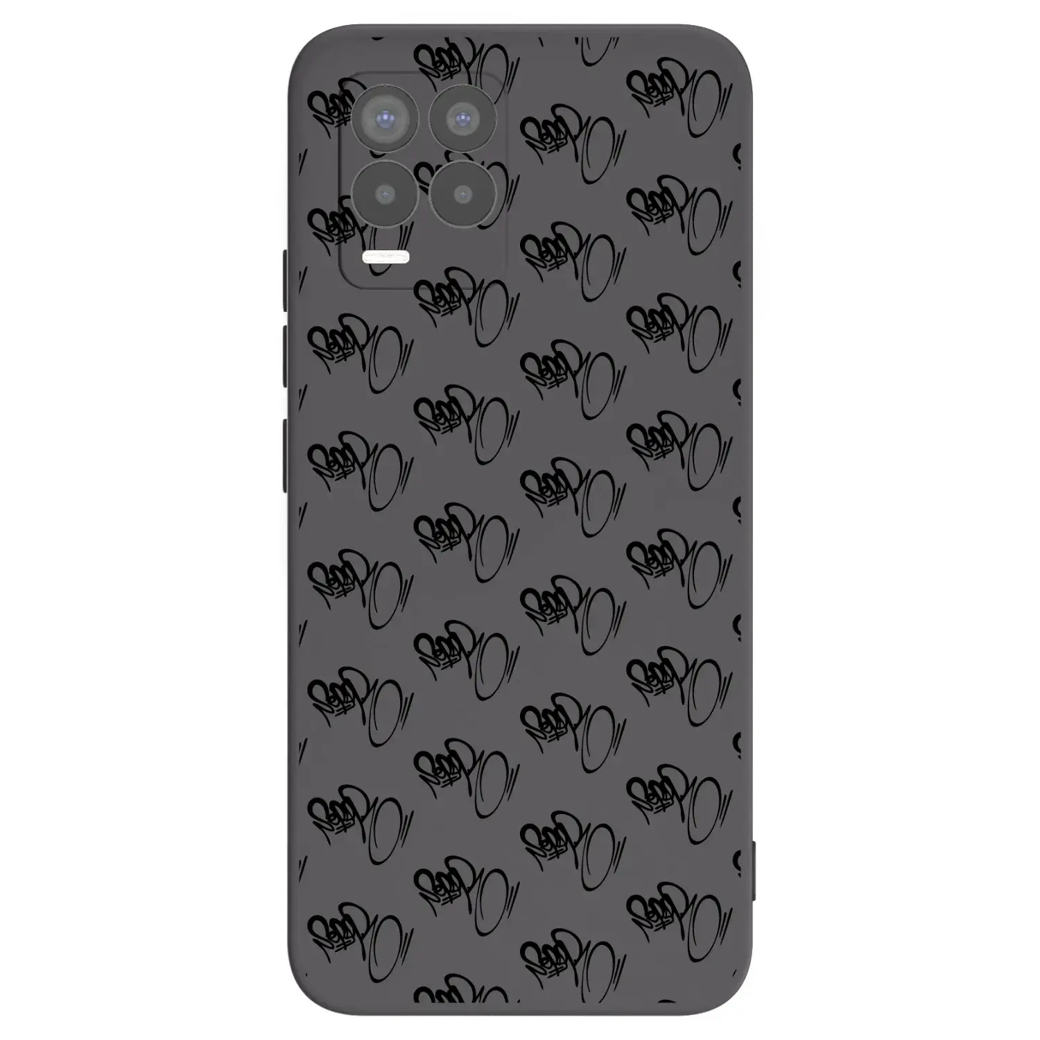 Silikonový černý obal pro Realme 8 Pro - Separ - Black On Black 1