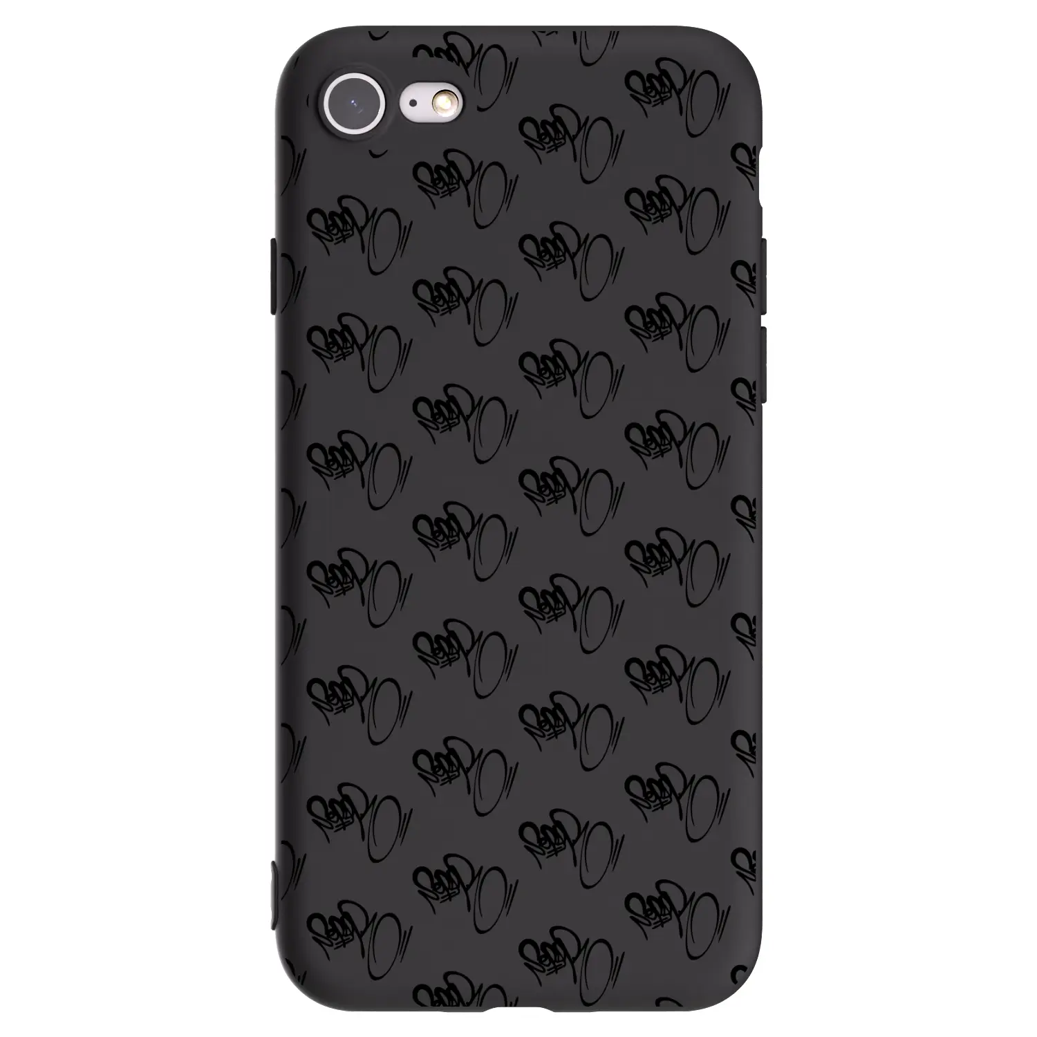 Silikonový černý obal pro Apple iPhone SE 2022 - Separ - Black On Black 1