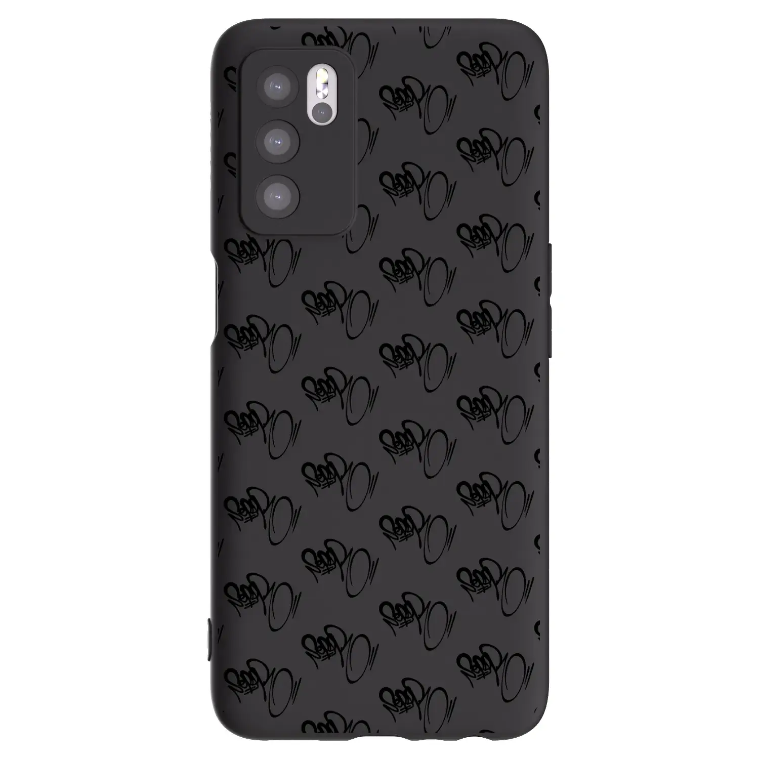 Silikonový černý obal pro OPPO A16s - Separ - Black On Black 1