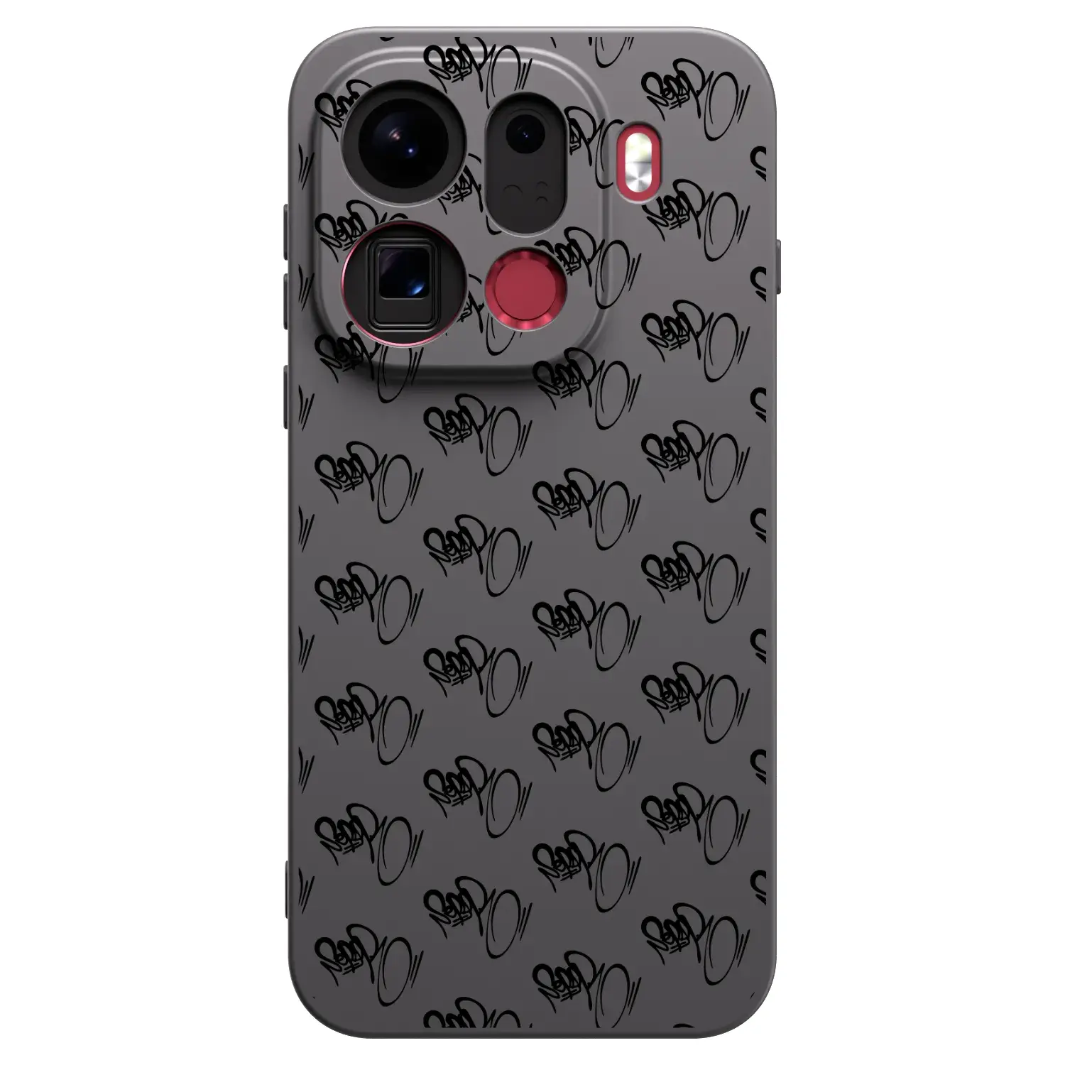 Silikonový černý obal pro OPPO Find X9 Pro - Separ - Black On Black 1