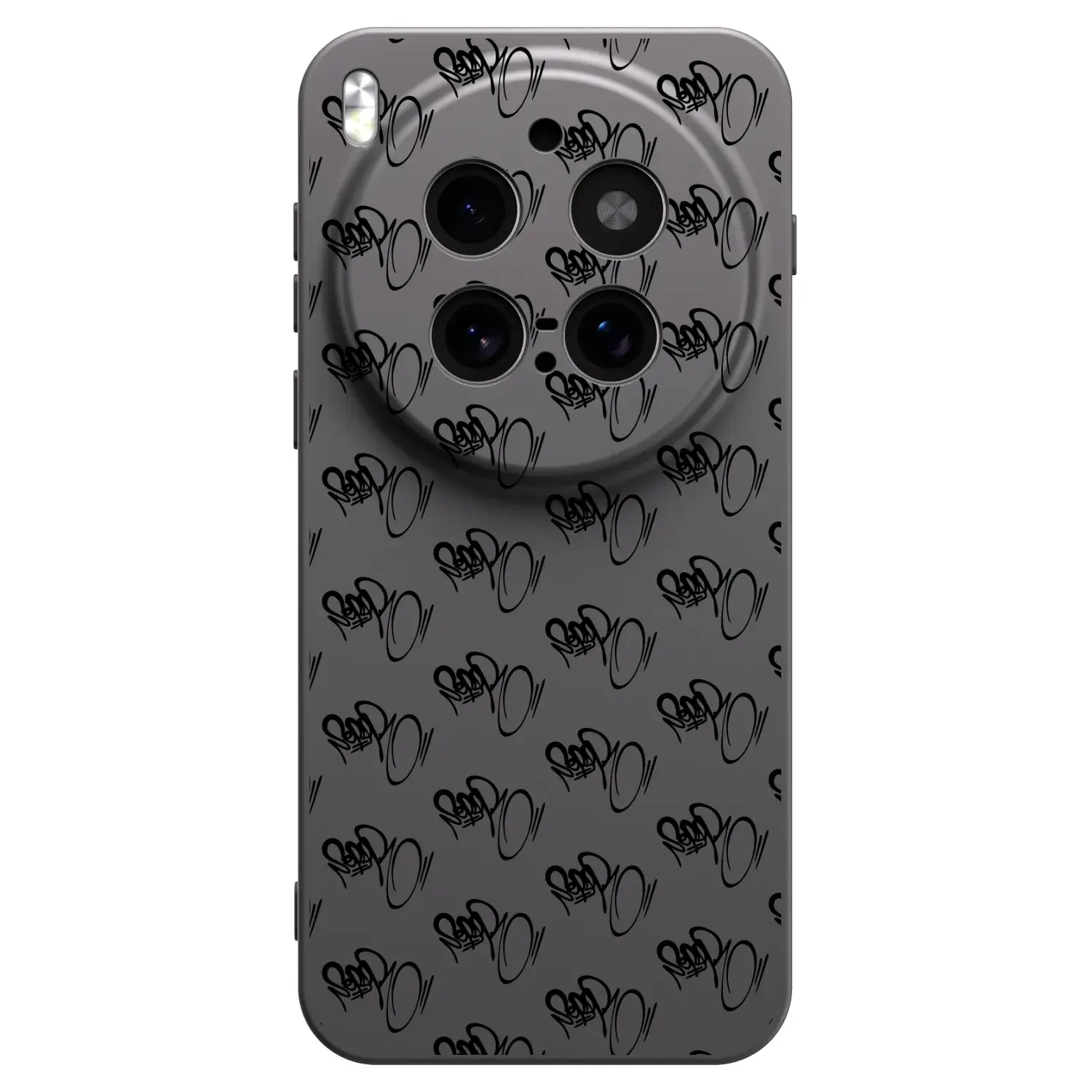 Silikonový černý obal pro Vivo X300 Pro - Separ - Black On Black 1