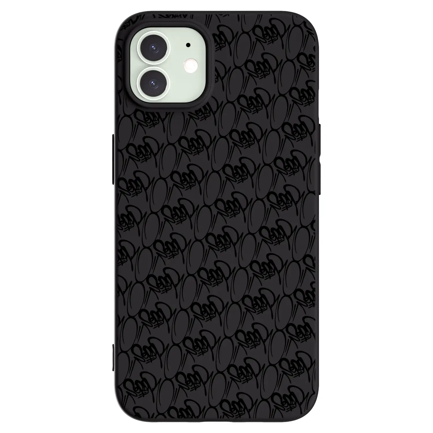 Silikonový černý obal pro Apple iPhone 12 Pro - Separ - Black On Black 2