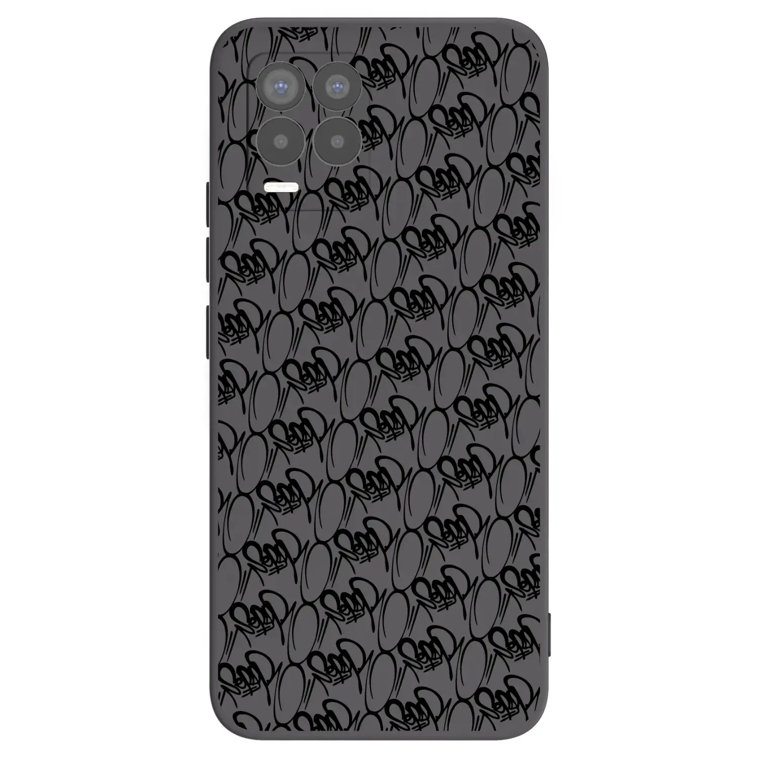 Silikonový černý obal pro Realme 8 Pro - Separ - Black On Black 2
