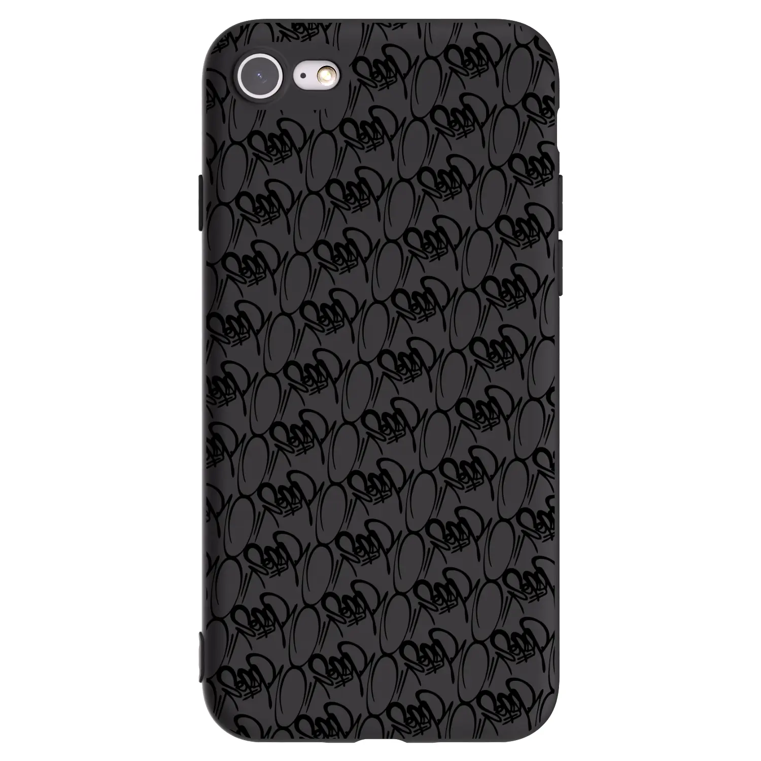 Silikonový černý obal pro Apple iPhone SE 2022 - Separ - Black On Black 2