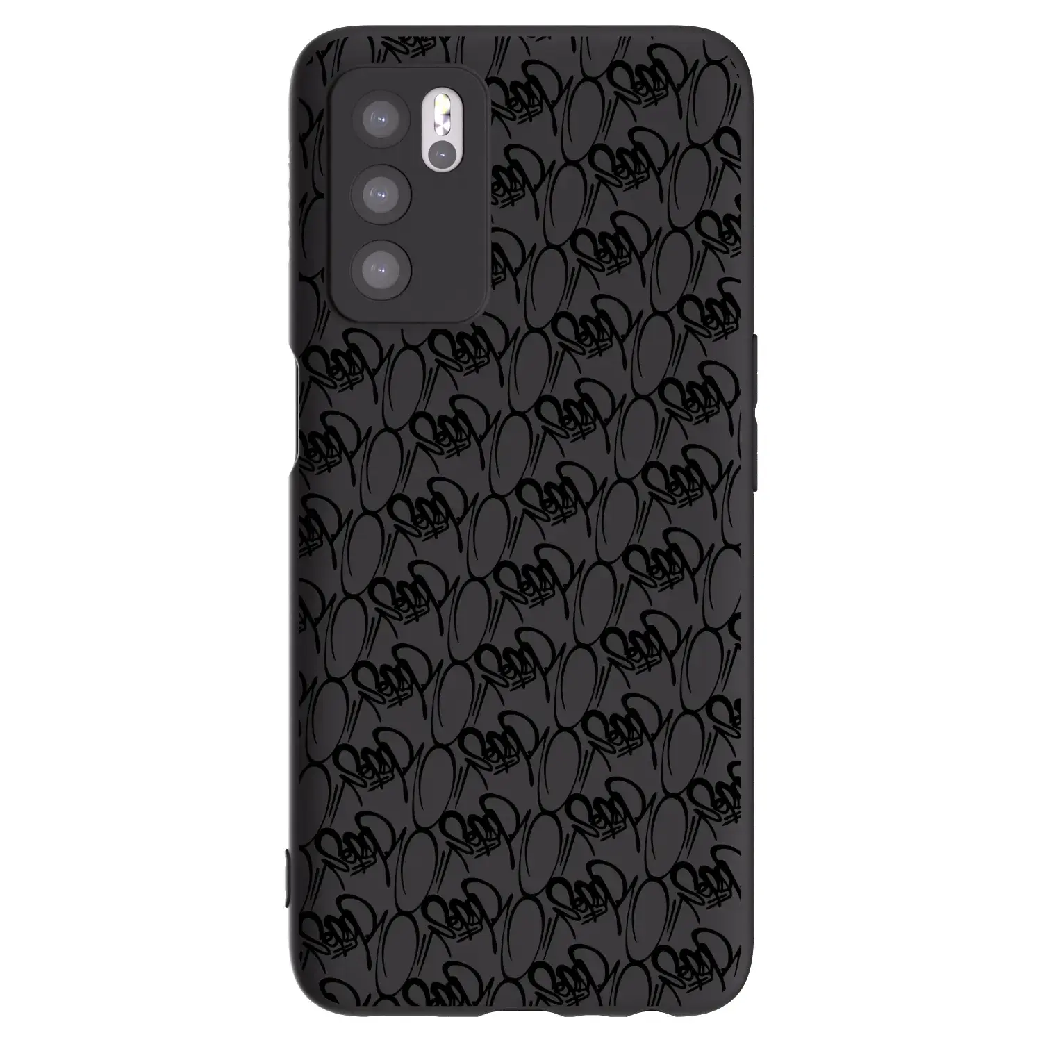 Silikonový černý obal pro OPPO A16s - Separ - Black On Black 2